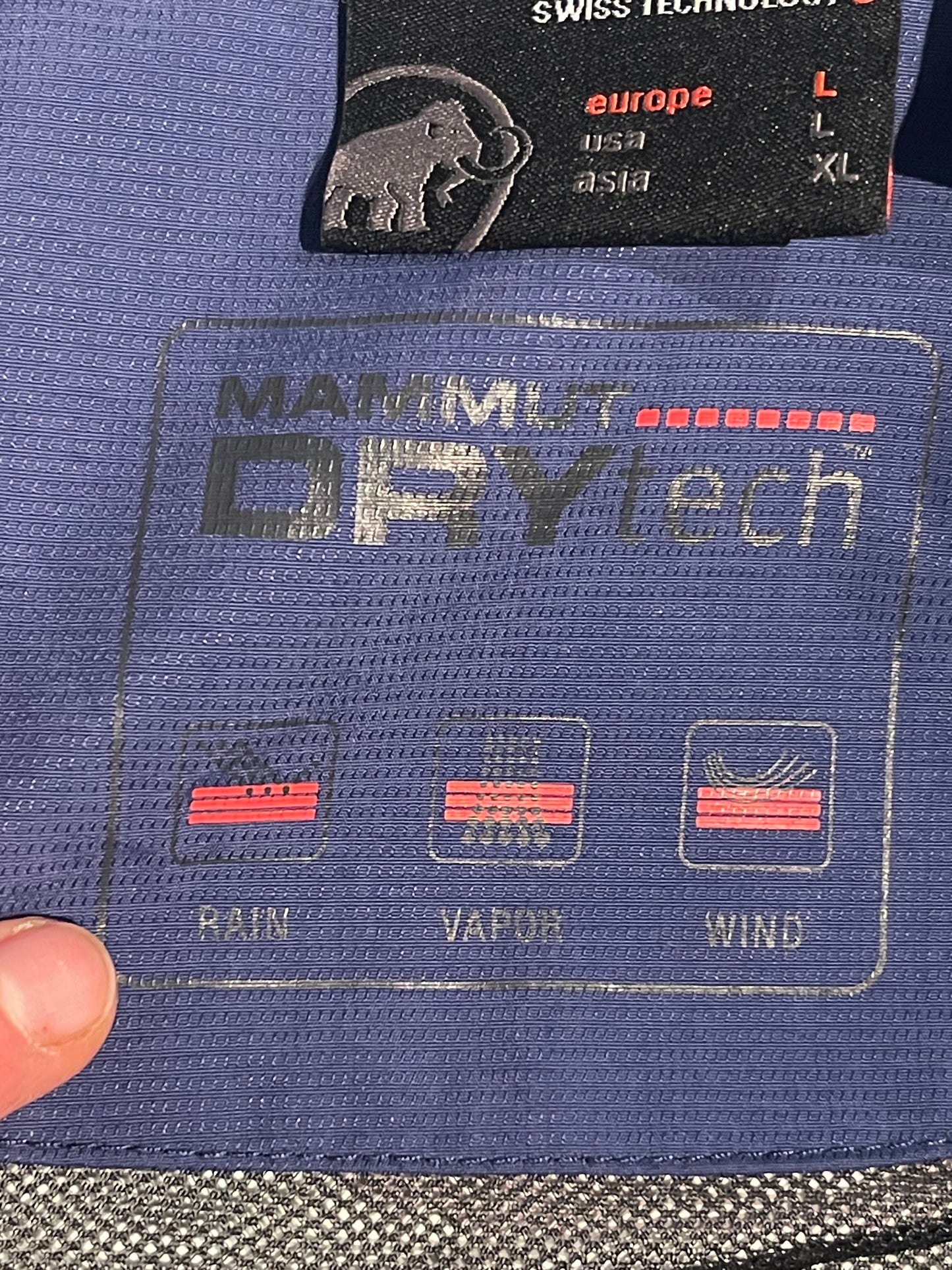 Hardshell Jacke von Mammut (L Herren) 3-lagig blau wasserdicht