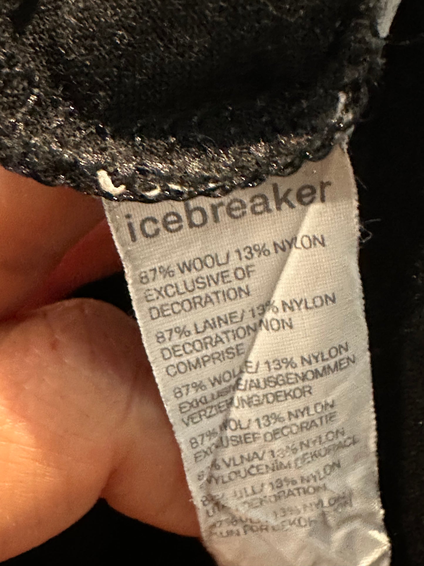 T-Shirt von Icebreaker Merino (S Herren) schwarz Print