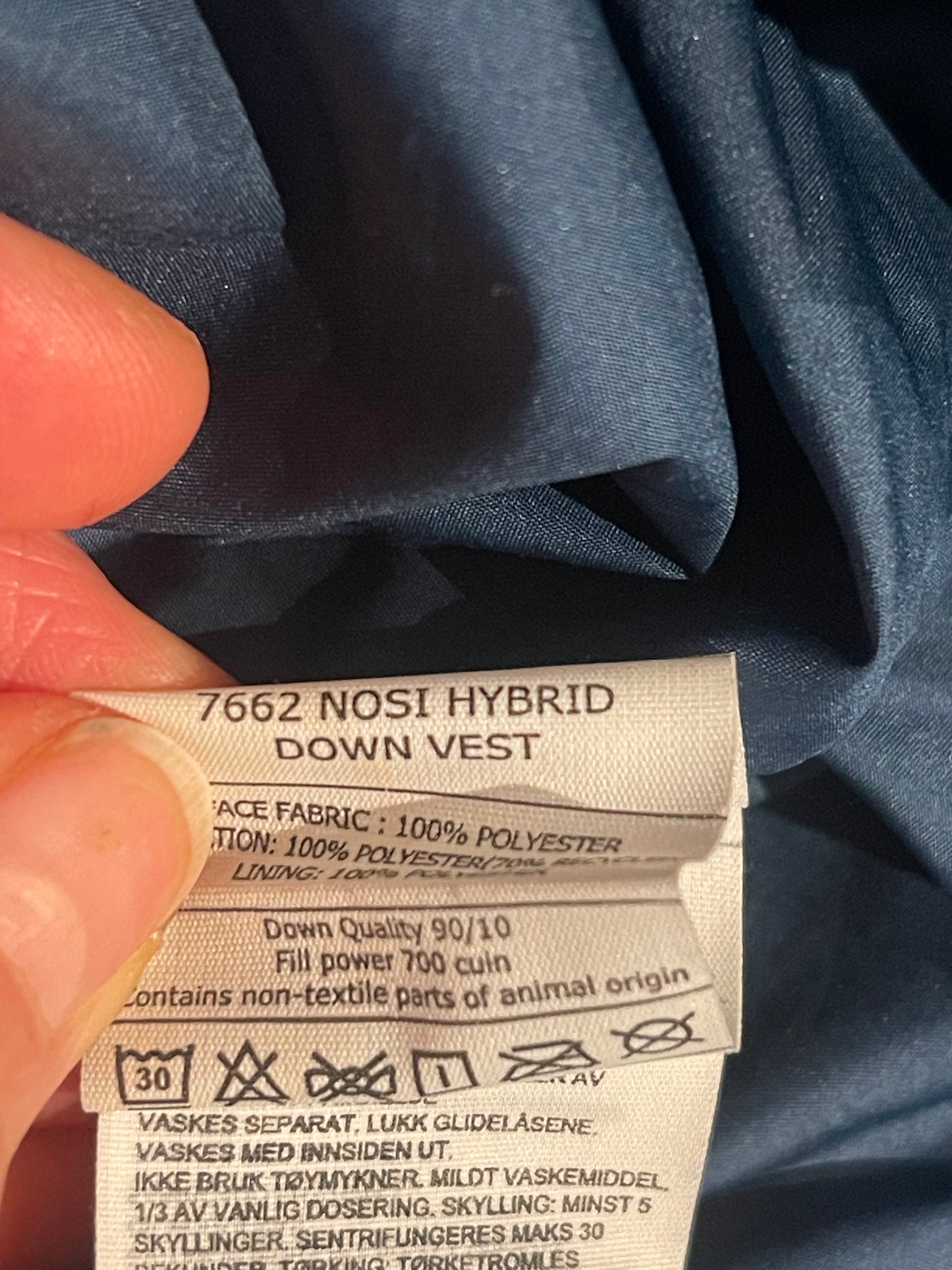 Warme Daunen Weste von Bergans (M Herren) blau