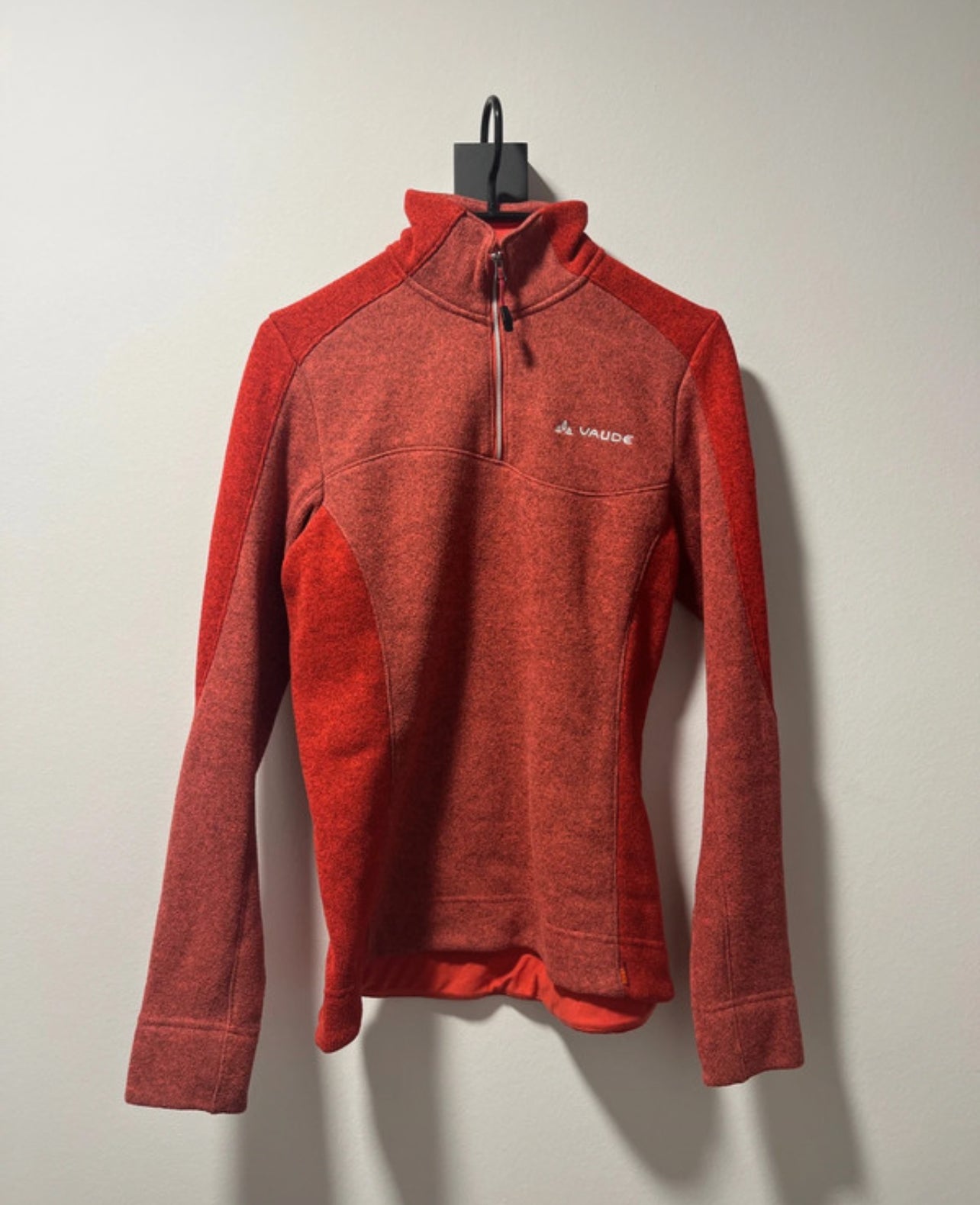 Zip Pullover von Vaude (XS Damen) Strickoptik Korallenrot