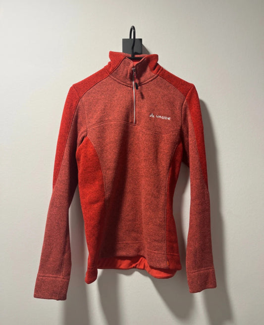 Zip Pullover von Vaude (XS Damen) Strickoptik Korallenrot