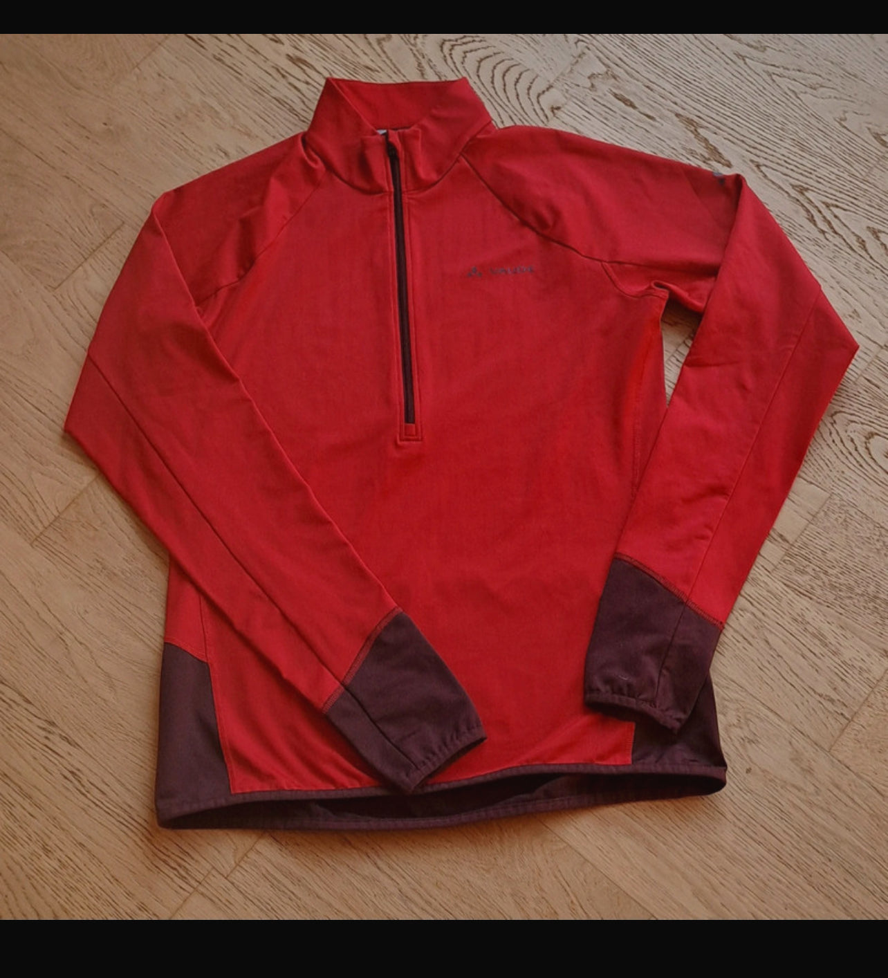 Longsleeve Vaude (M / 50 Herren) Half-Zipper Thermoshirt rot