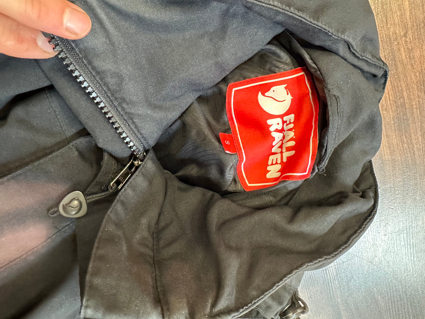 Gefütterte Regen Parka Fjällräven (S Damen) wasserdicht schwarz
