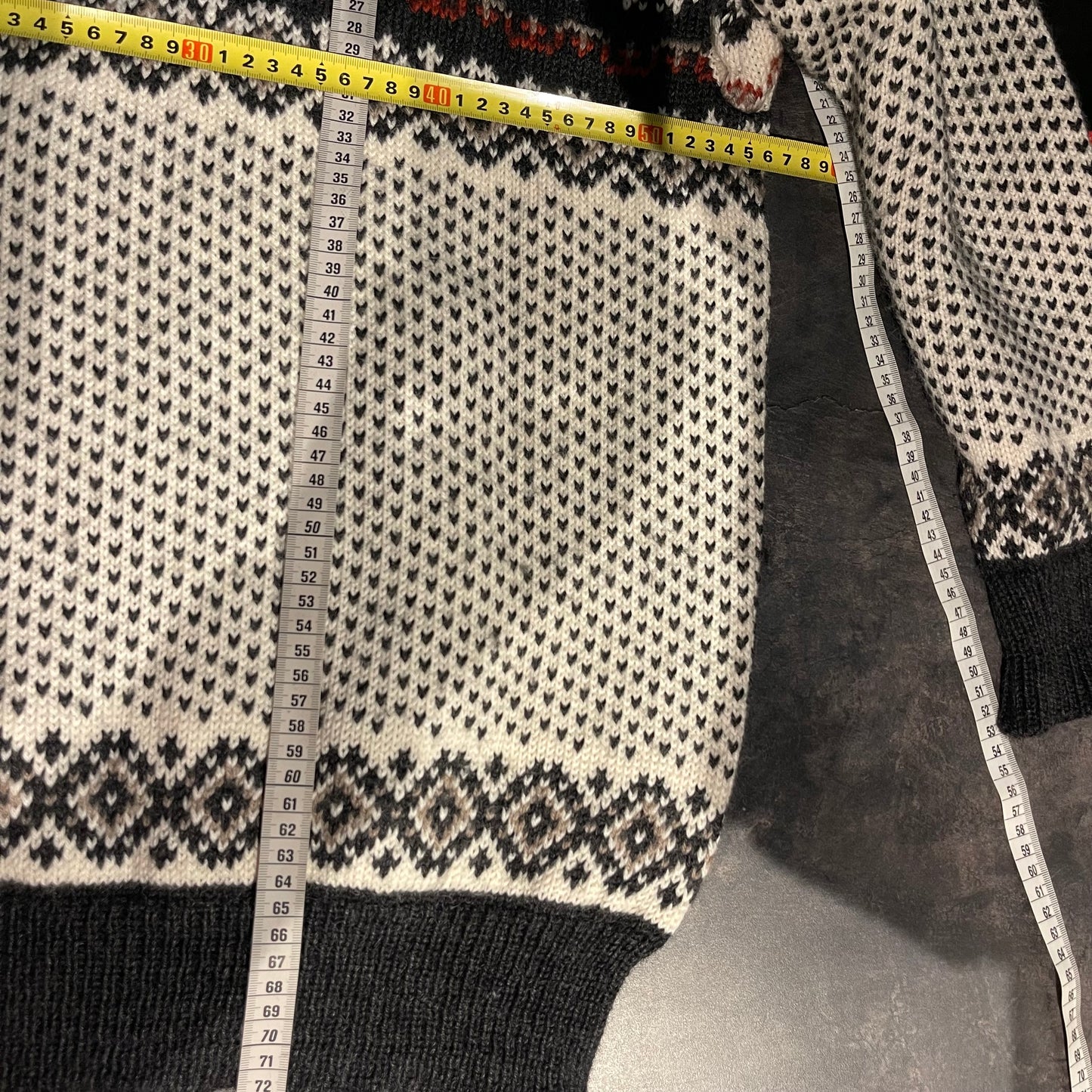 Strick Jacke Dale of Norway (M Herren /L Damen) weiß dunkelgrau