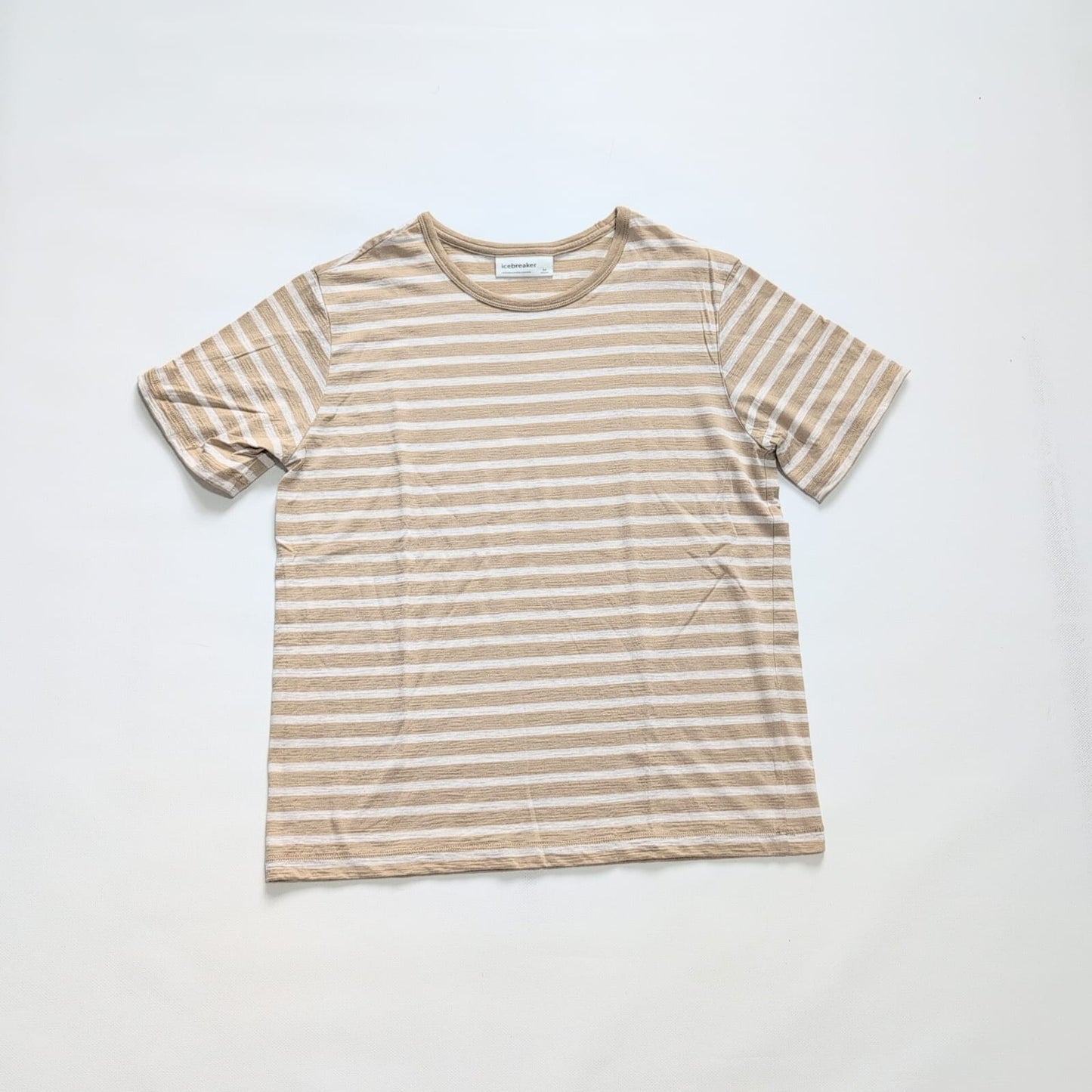 T-Shirt von Icebreaker Merino (M Damen) beige gestreift