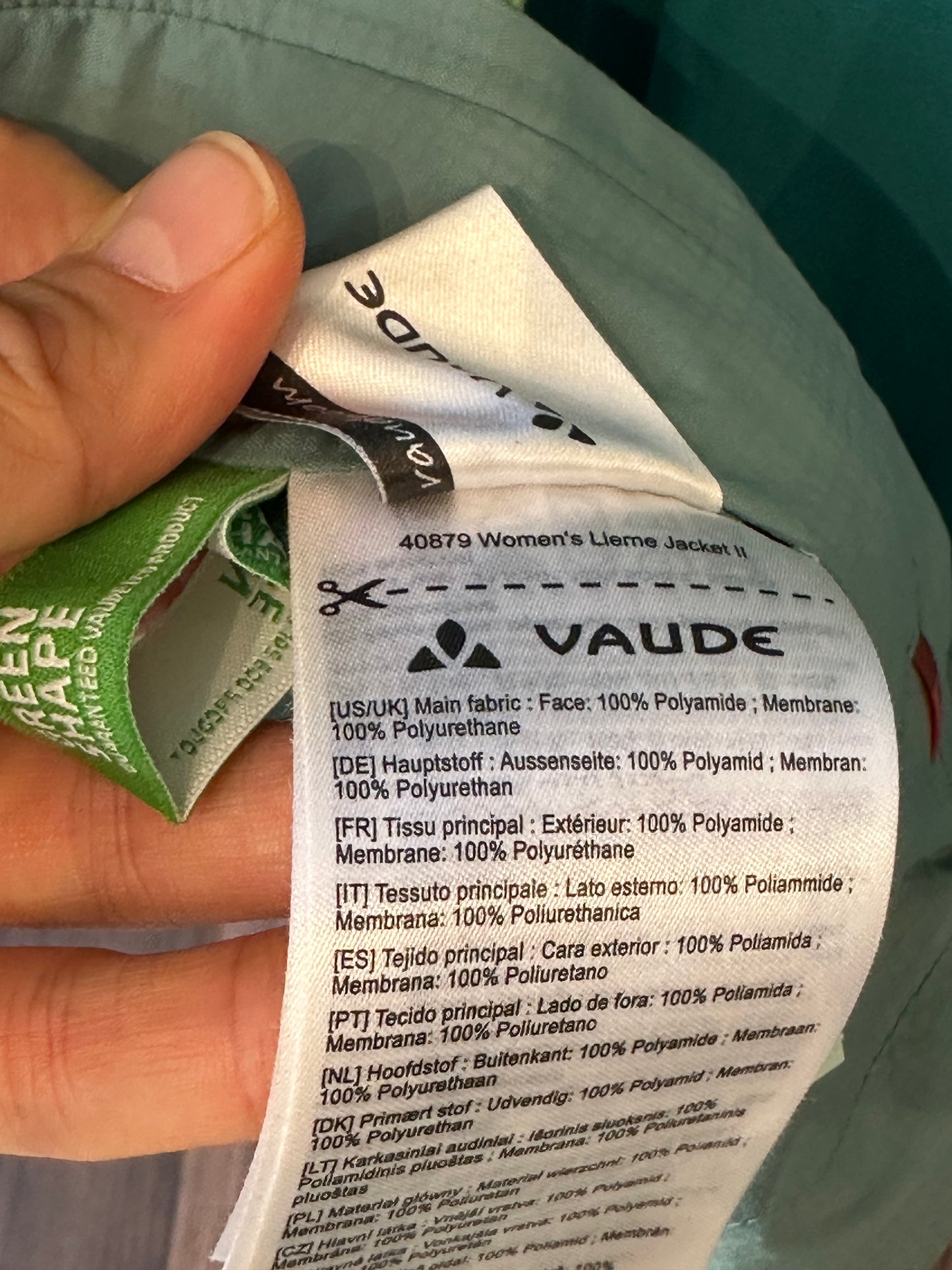 Regen Jacke von Vaude (M Damen) Hardshell türkis grün