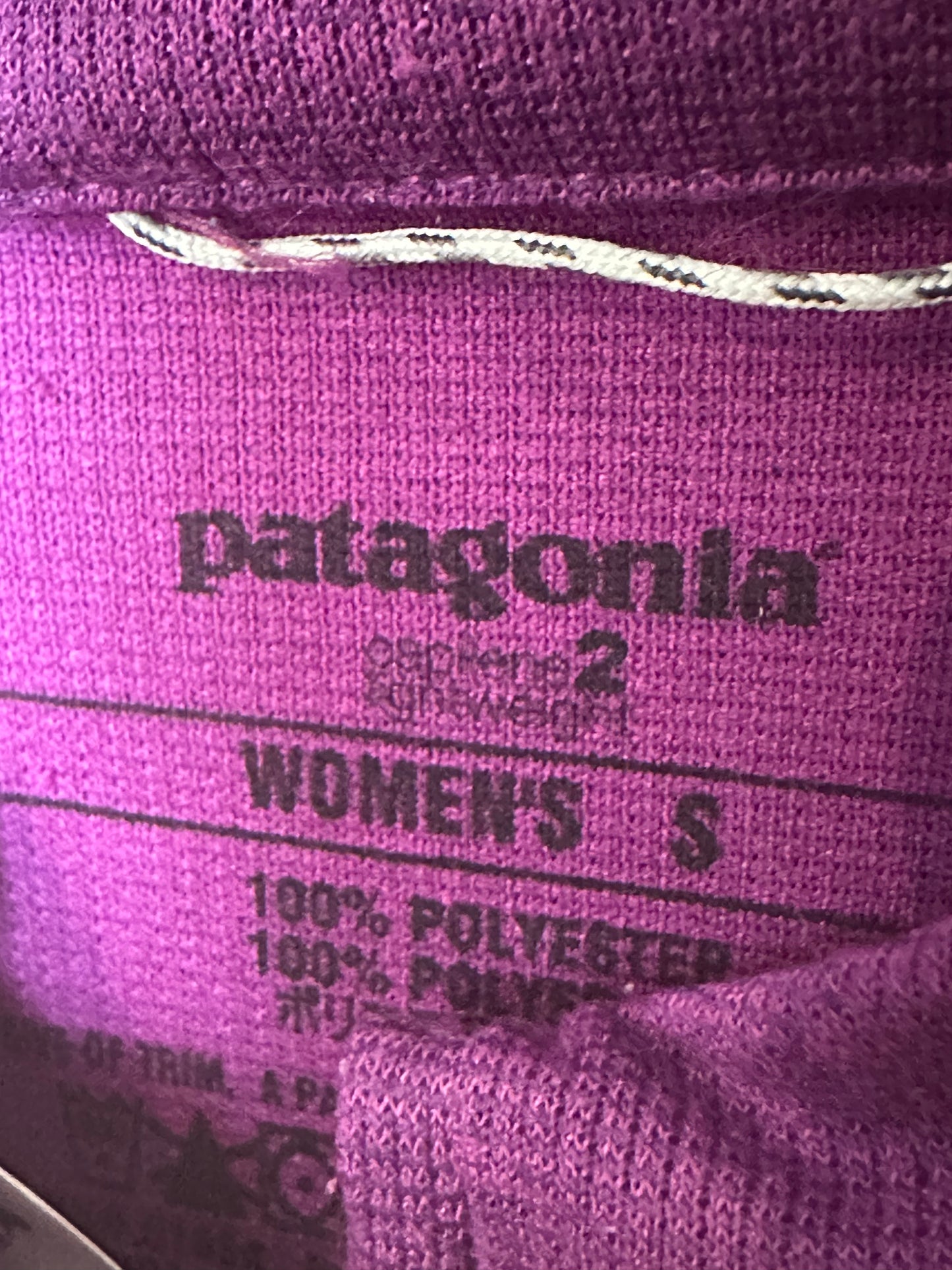 Longsleeve Patagonia (S Damen) Zip Shirt Capilene lila