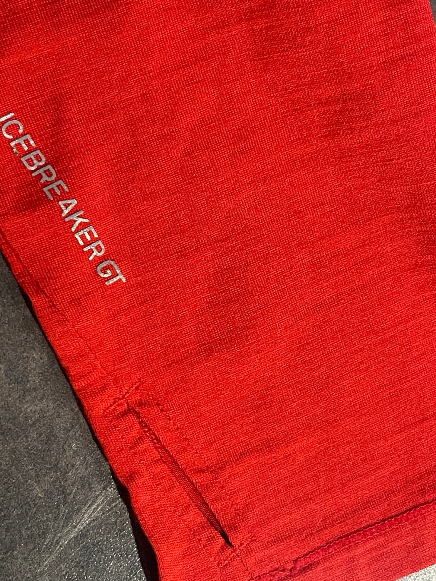 Merino Longsleeve Icebreaker (L Herren) Neck Zip Shirt 260 rot