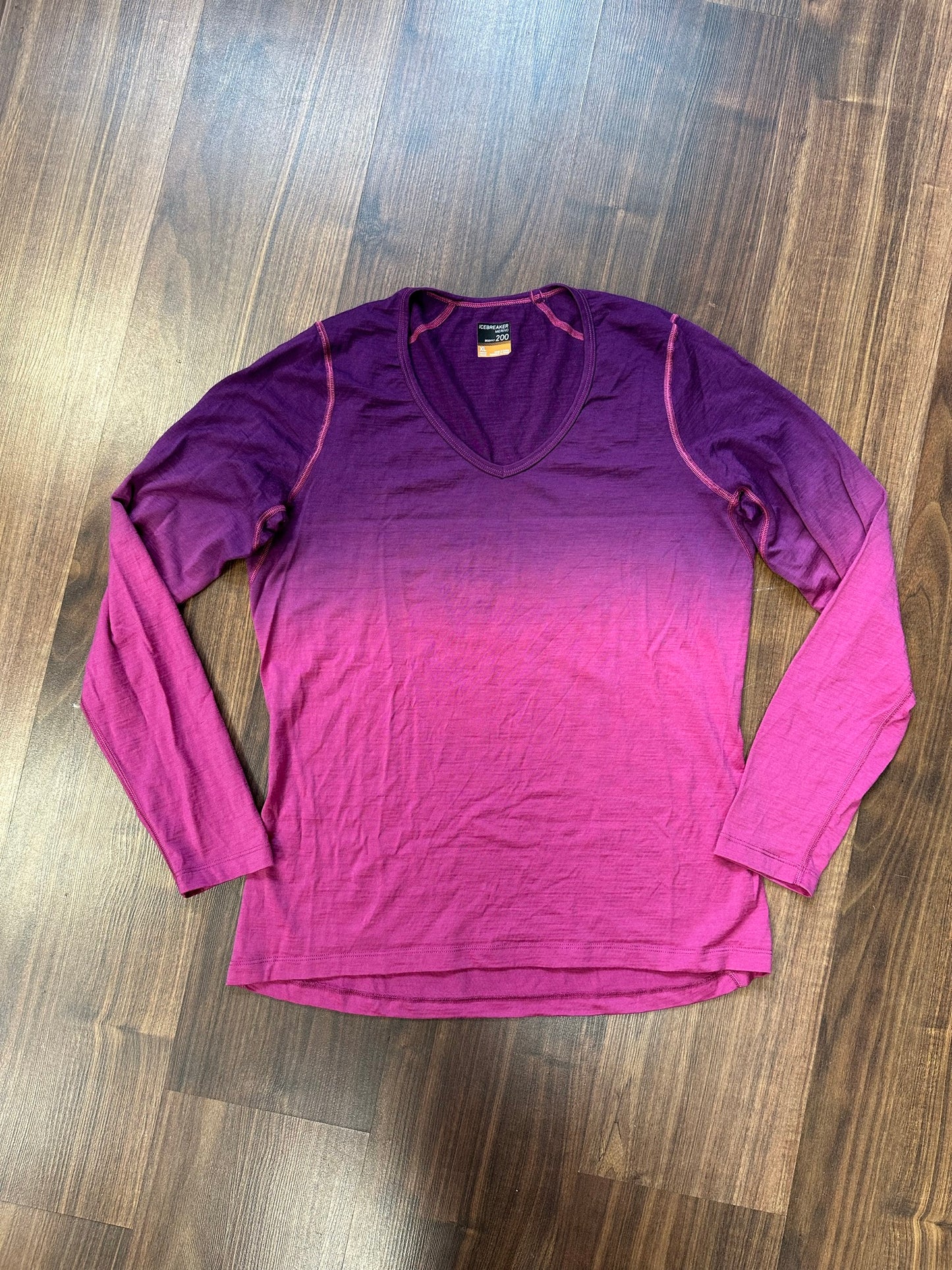 Longsleeve Icebreaker (XL Damen) Merino lila pink