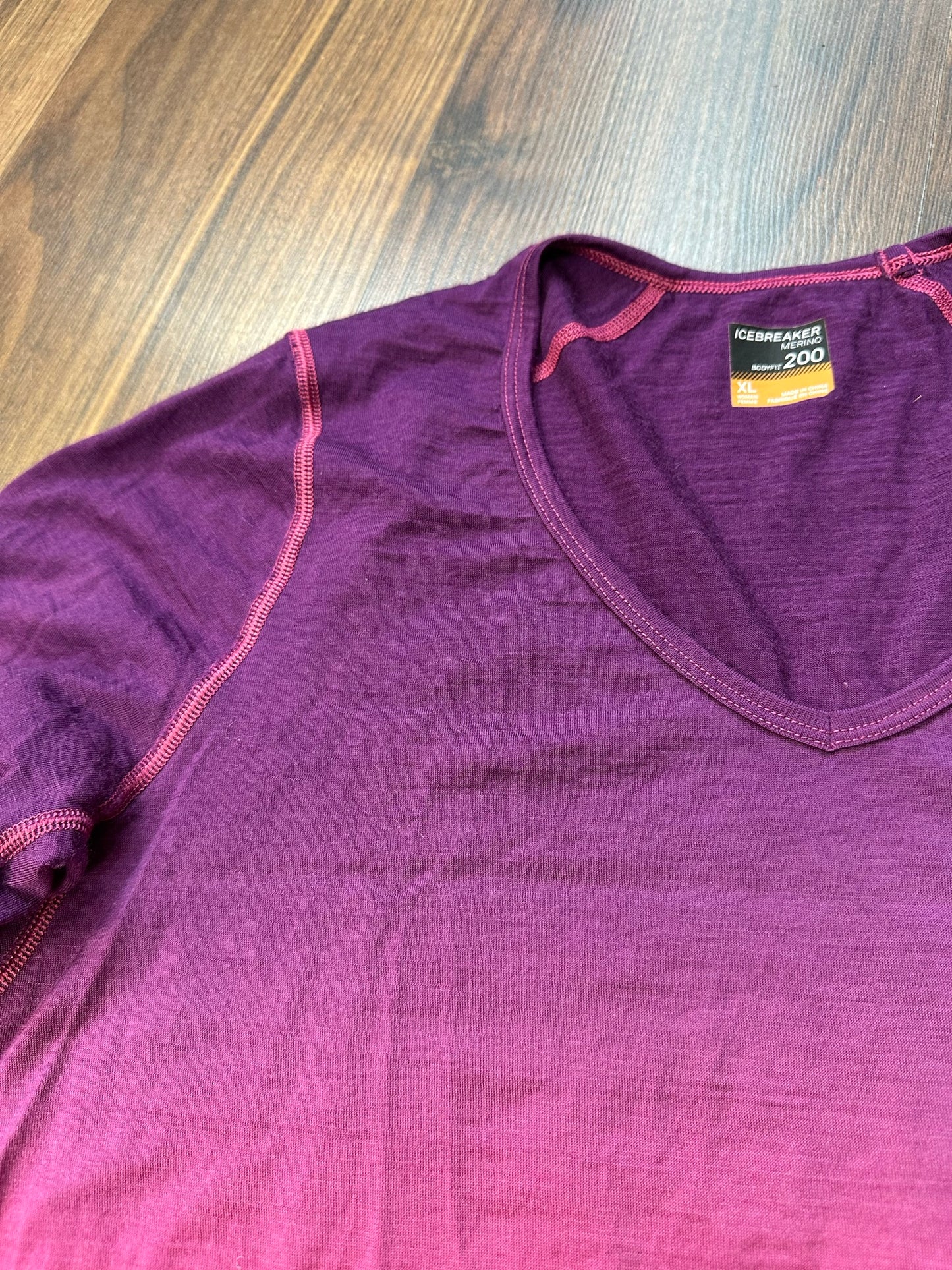 Longsleeve Icebreaker (XL Damen) Merino lila pink