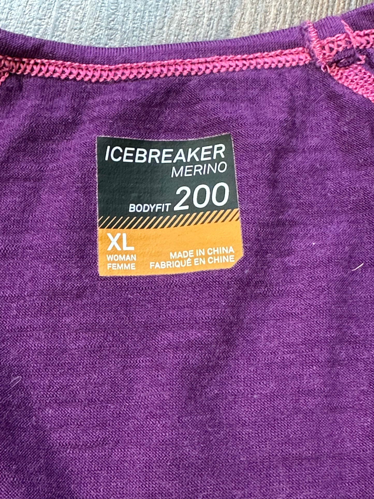 Longsleeve Icebreaker (XL Damen) Merino lila pink
