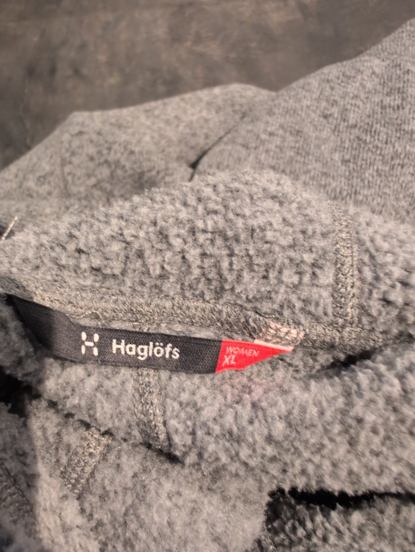 Fleece Jacke von Haglöfs (XL Damen) Zipper Hoodie hellgrau - wanderlich.com