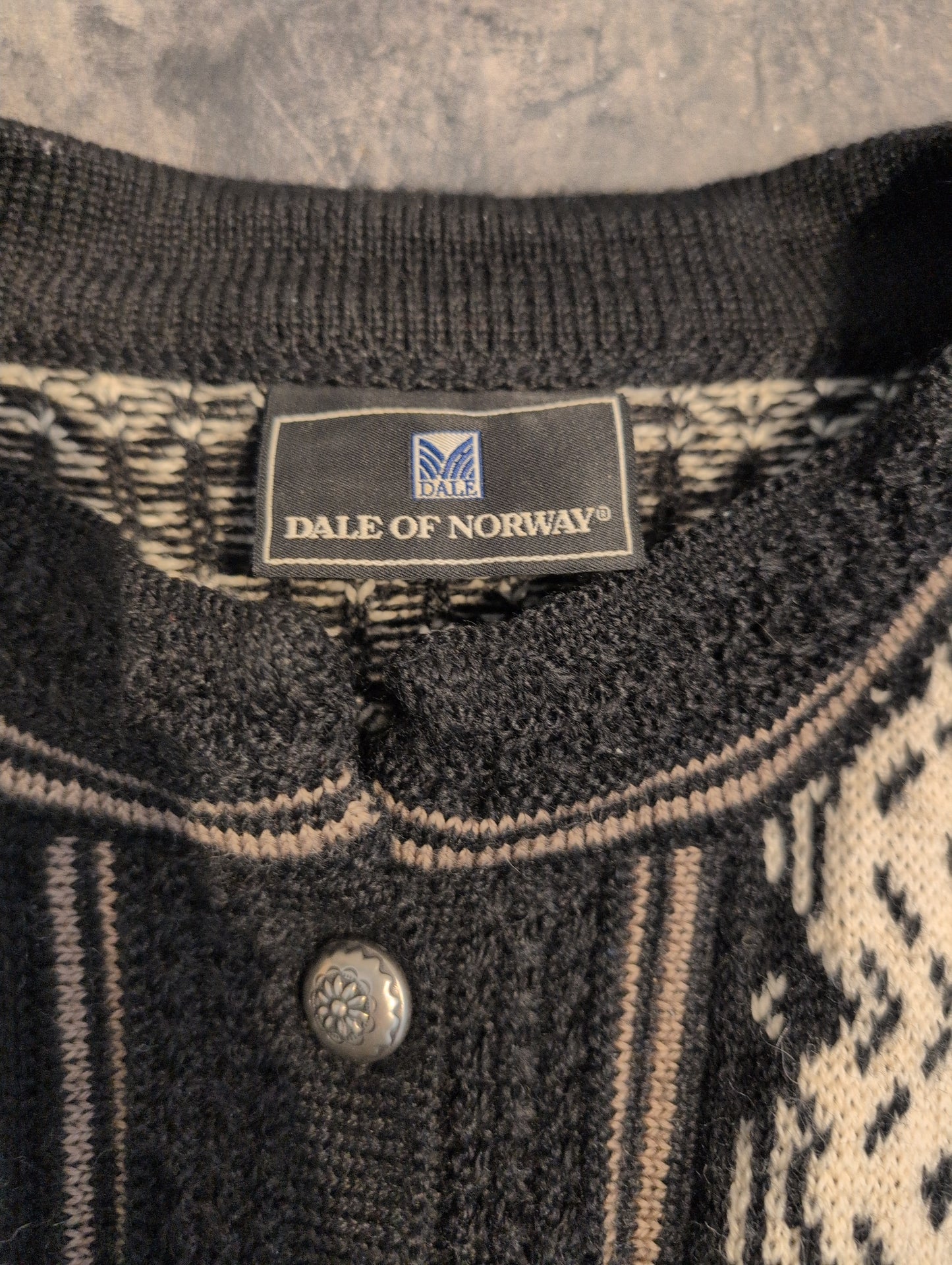 Strick Jacke Dale of Norway (S Damen) pure Wolle schwarz weiß - wanderlich.com