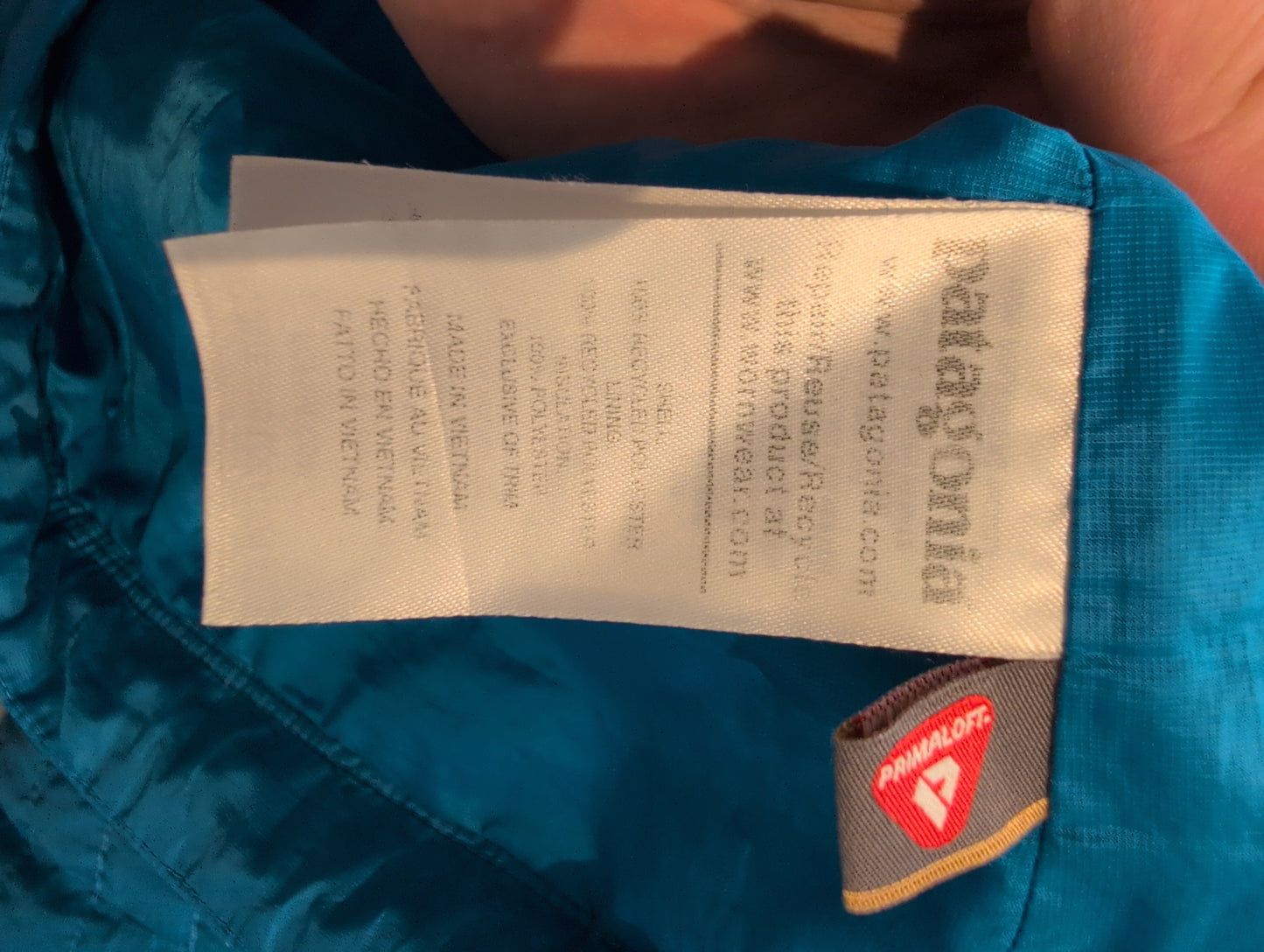 Stepp Jacke Patagonia Nano Puff Isolation (L Herren) Hoodie hellblau