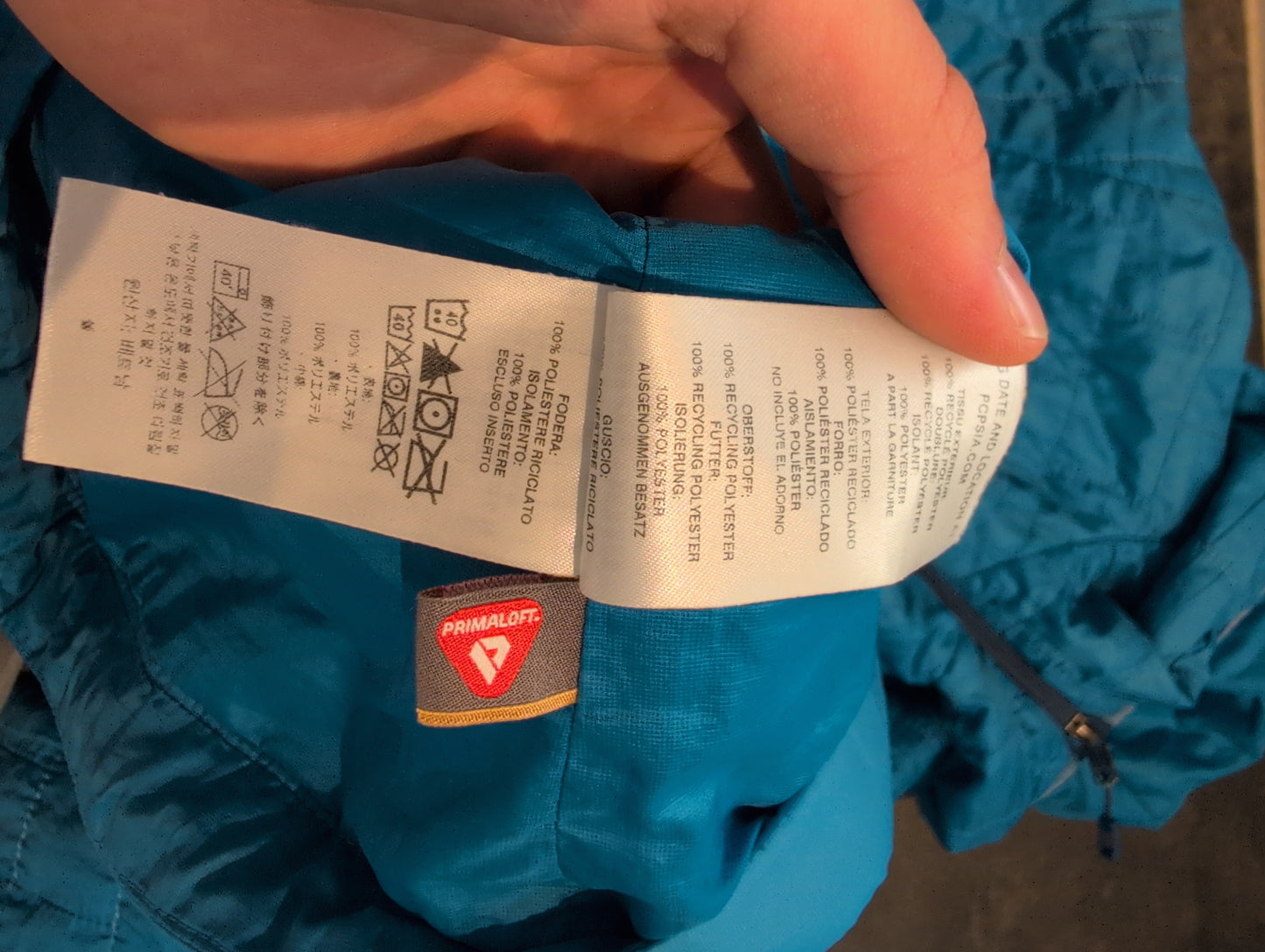Stepp Jacke Patagonia Nano Puff Isolation (L Herren) Hoodie hellblau