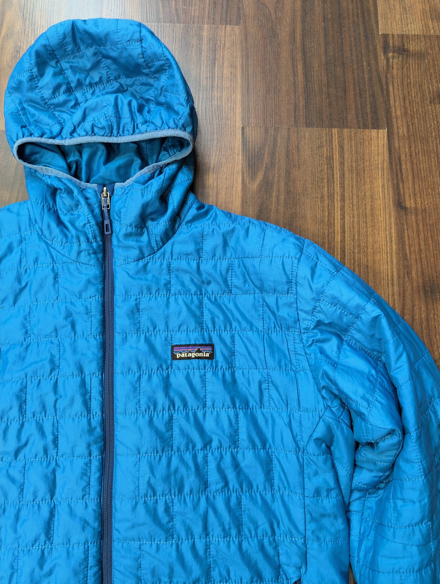Stepp Jacke Patagonia Nano Puff Isolation (L Herren) Hoodie hellblau