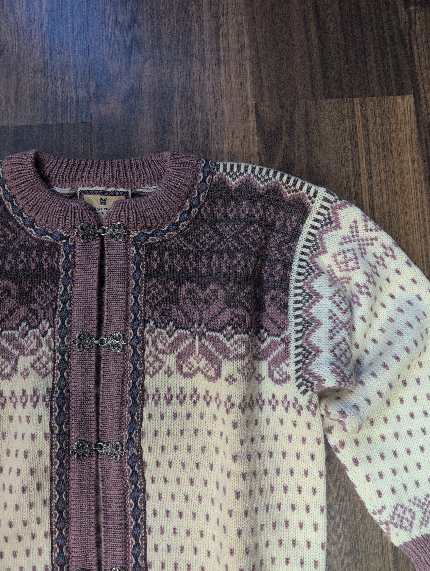 Strick Jacke von Dale of Norway (XS Damen) Cardigan creme lila