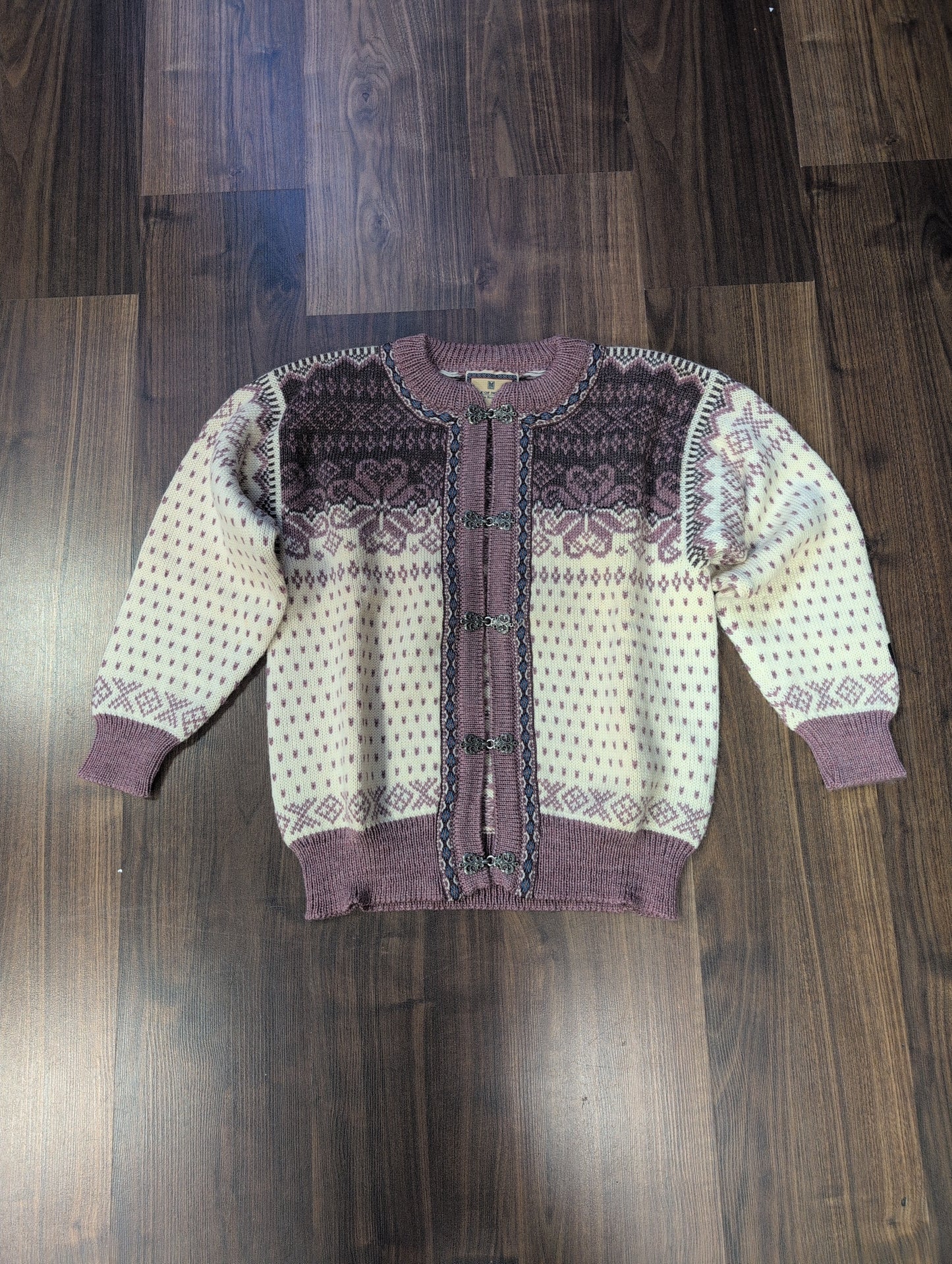 Strick Jacke von Dale of Norway (XS Damen) Cardigan creme lila