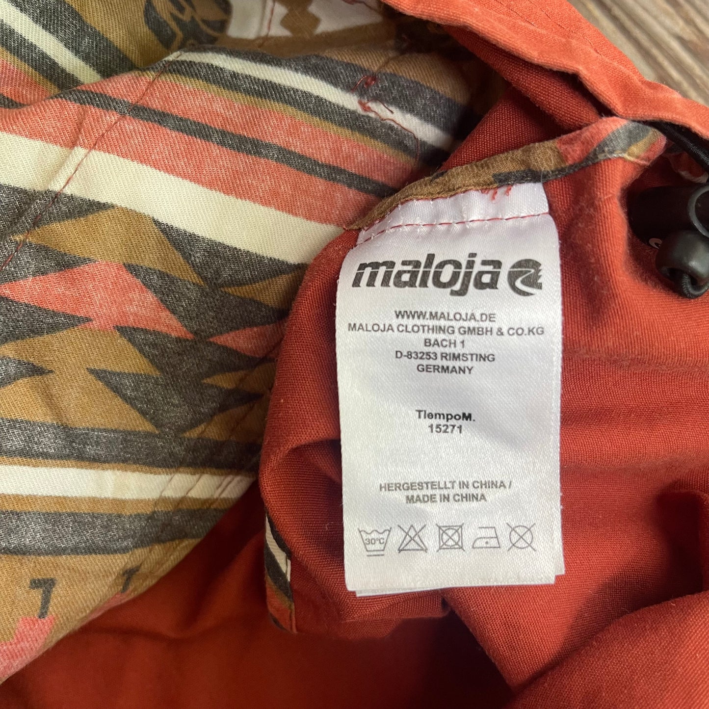 Leichte Jacke von Maloja (L Damen) Baumwolle Terrakotta