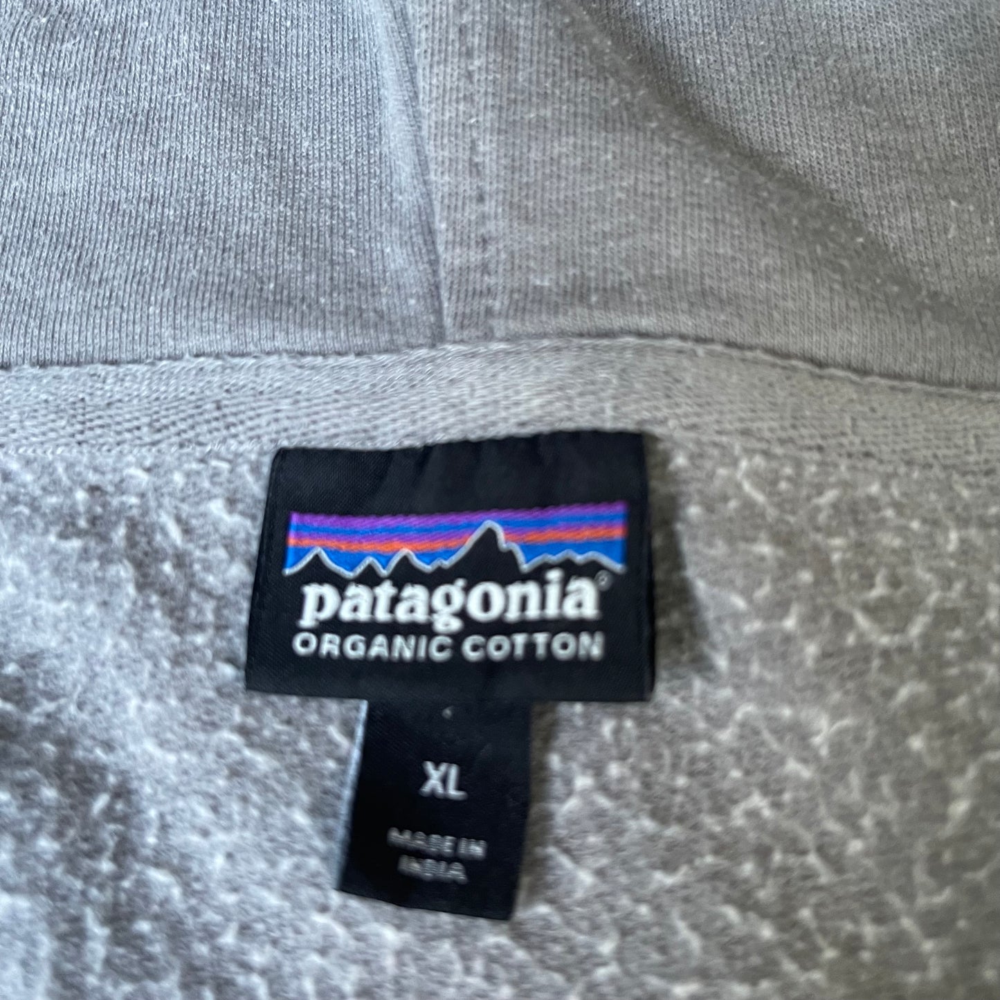 Fleece Jacke Patagonia (XL Herren) Hoodie grau mit Backprint