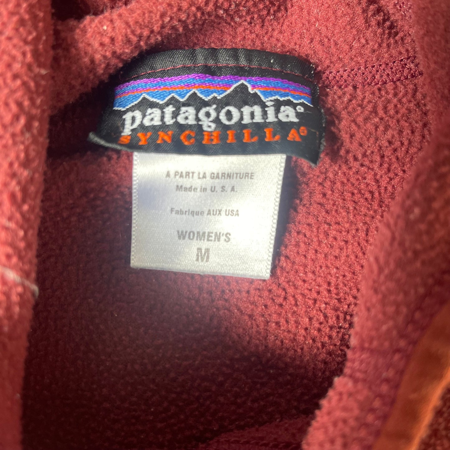 Patagonia Hoodie M Synchilla dunkelrot