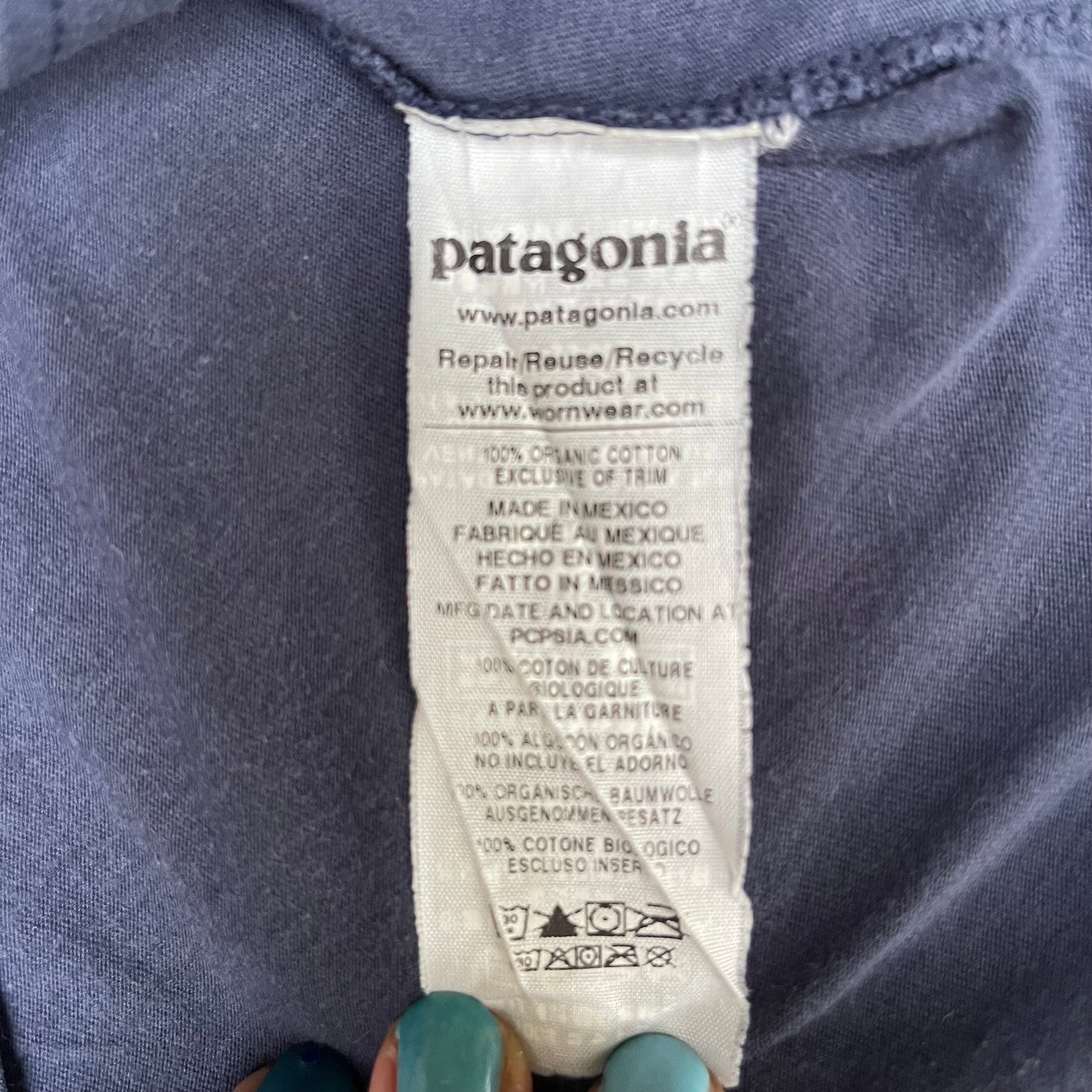 T-Shirt Patagonia Herren XS / Damen XS/S dunkelblau