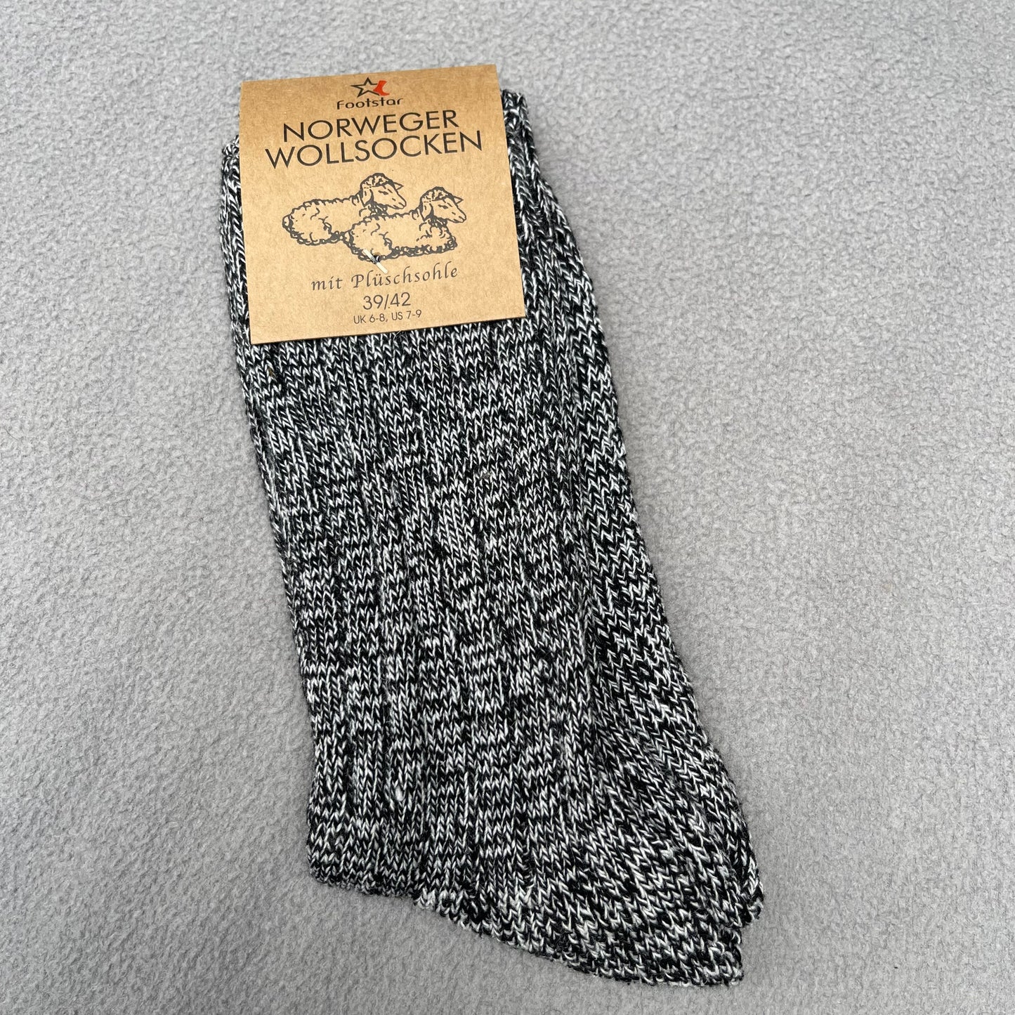 Norweger Wollsocken mit Plüschsohle 39-42 oder 43-46