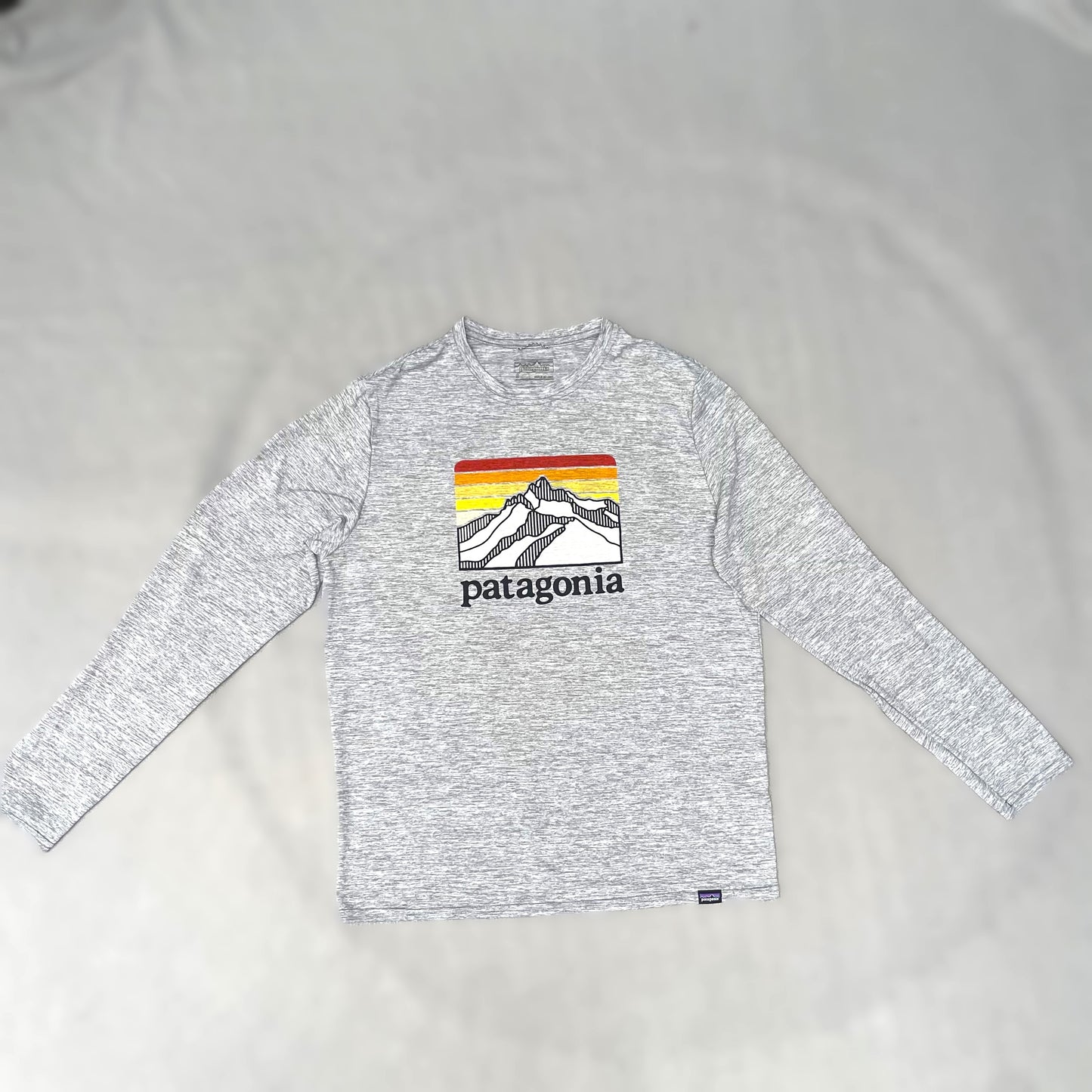 Longsleeve Patagonia S (Unisex) grau mit Print