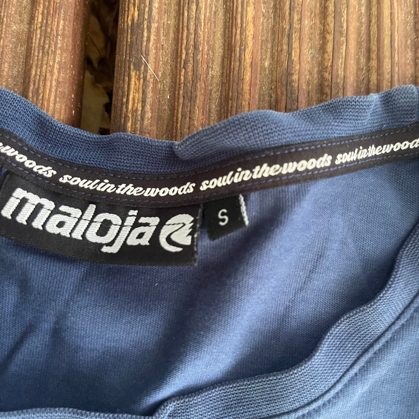 T-Shirt von Maloja (Damen S) Baumwolle blau "Soul in the woods"