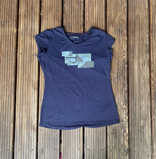 T-Shirt von Mammut ( M Damen ) dunkelblau Brustprint