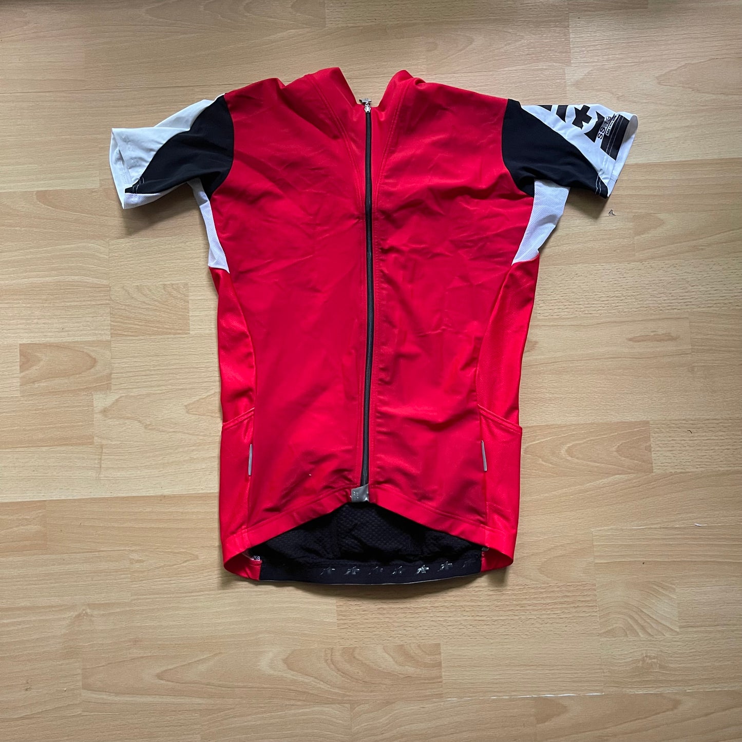 Full Zip Radtrikot von Assos (Damen L) rot-weiß