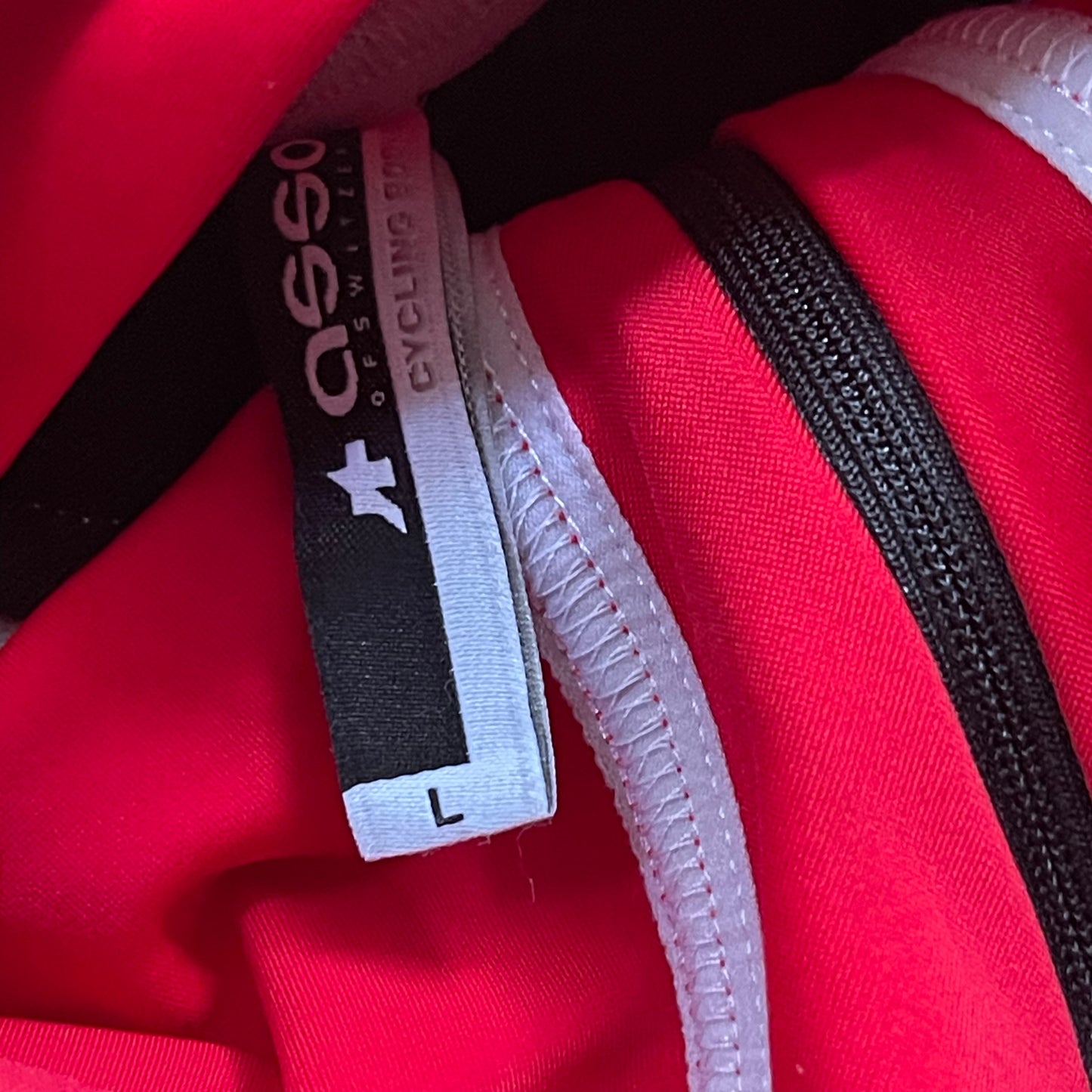 Full Zip Radtrikot von Assos (Damen L) rot-weiß