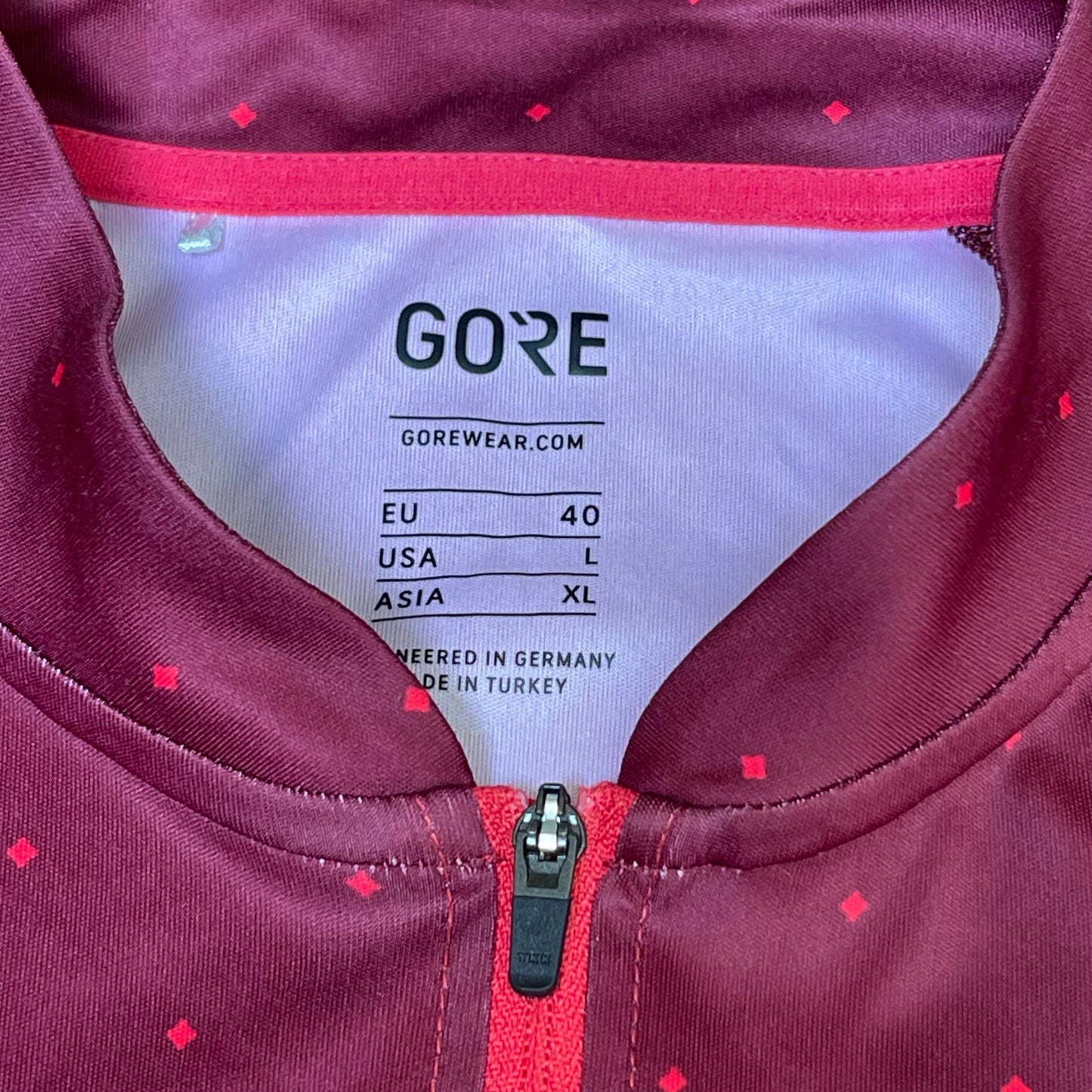 Zipper Radtrikot Gore Bike (L Damen) Kurzarm- Radjacke rot