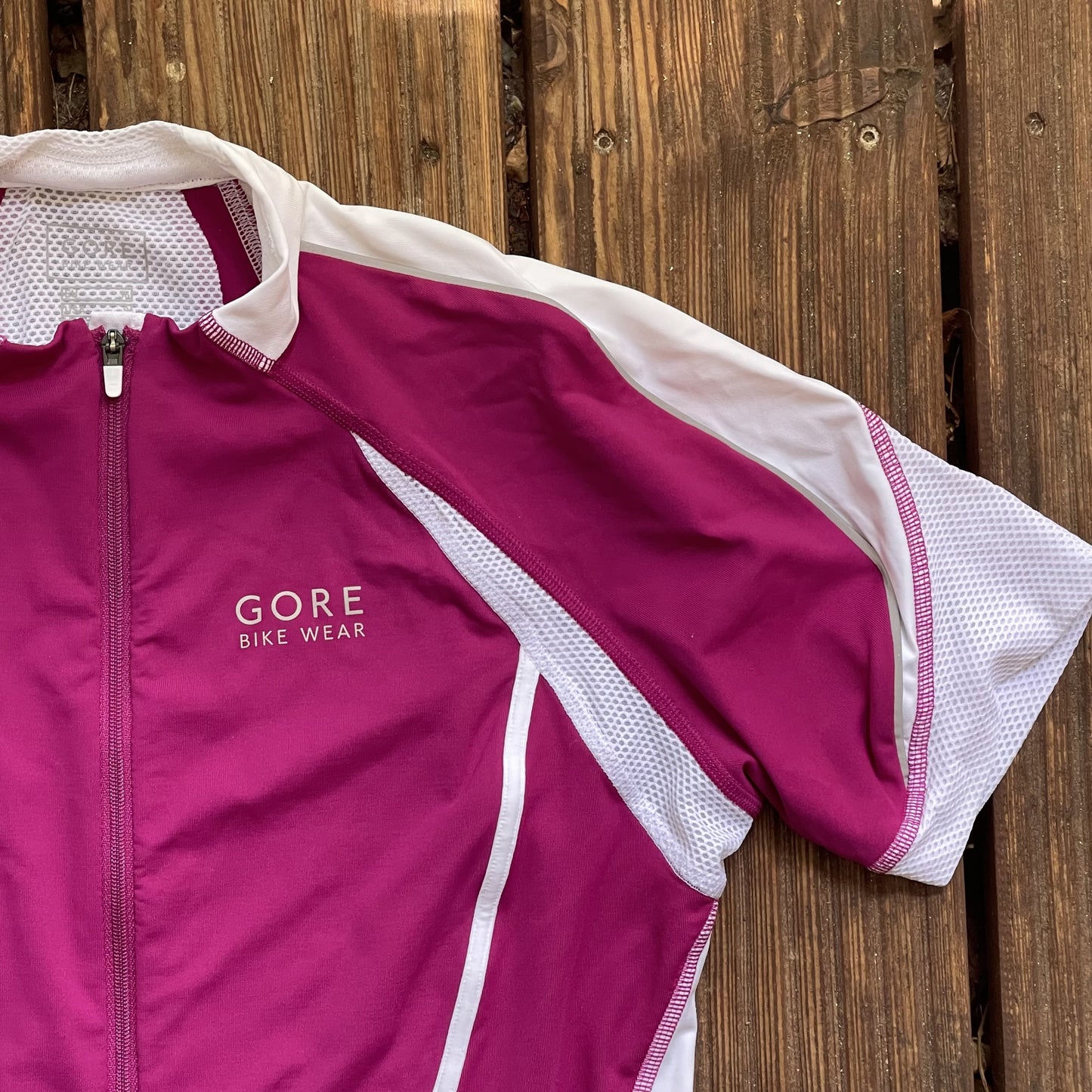 Kurzarm Radtrikot Gore Bike Wear (S Damen) magenta -weiß