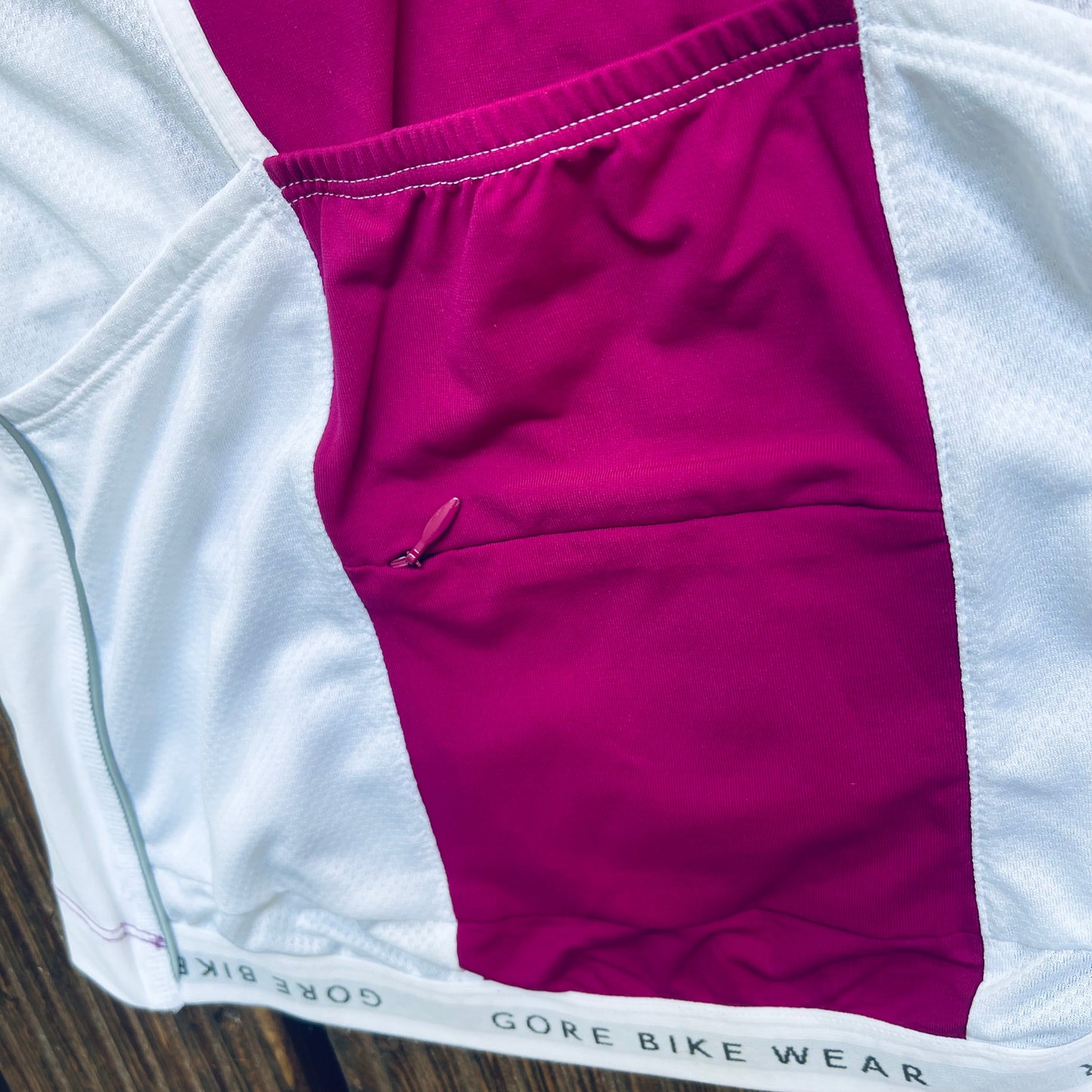 Kurzarm Radtrikot Gore Bike Wear (S Damen) magenta -weiß