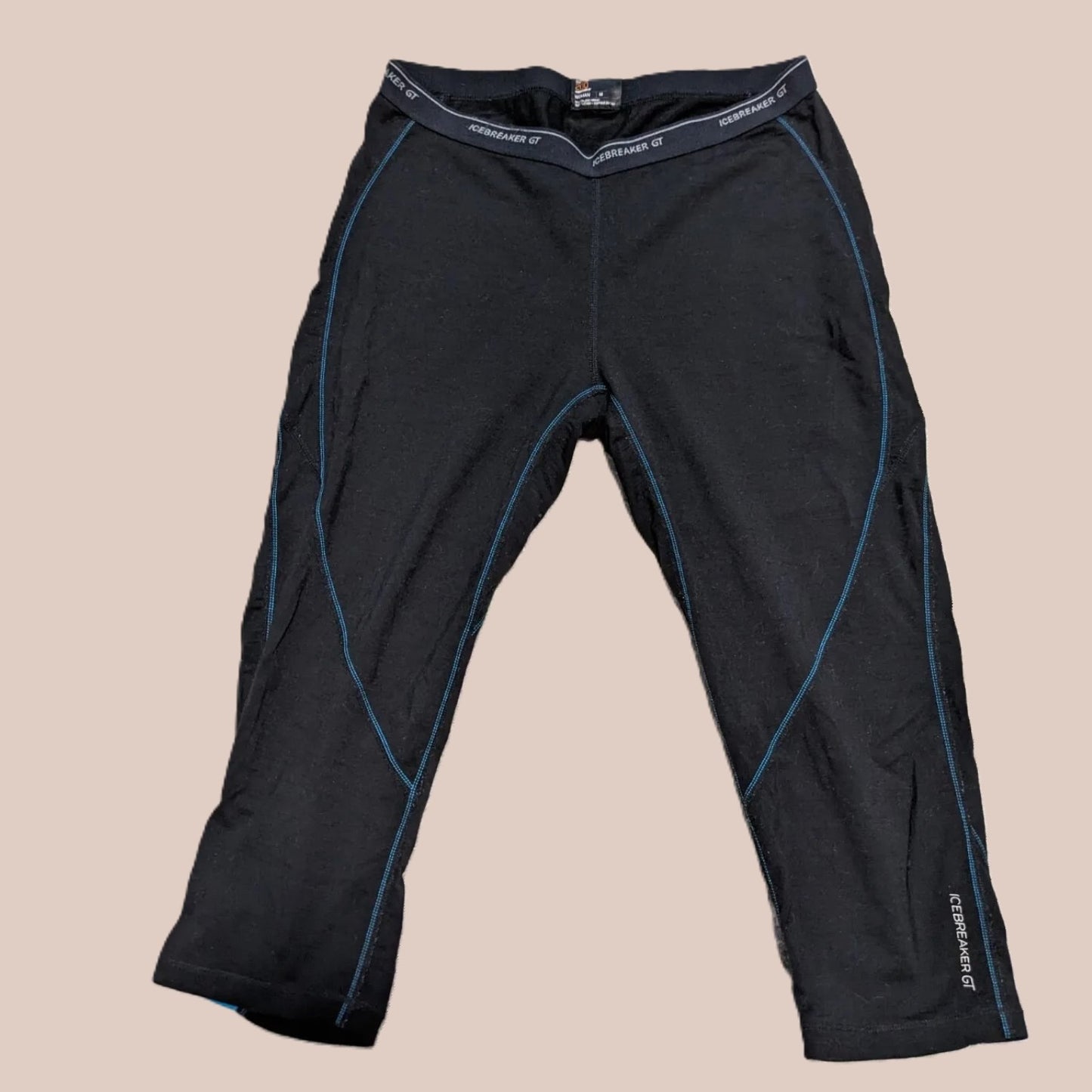 3/4 Thermo-Leggings S von Icebreaker Merino - Funktionsunterwäsche schwarz