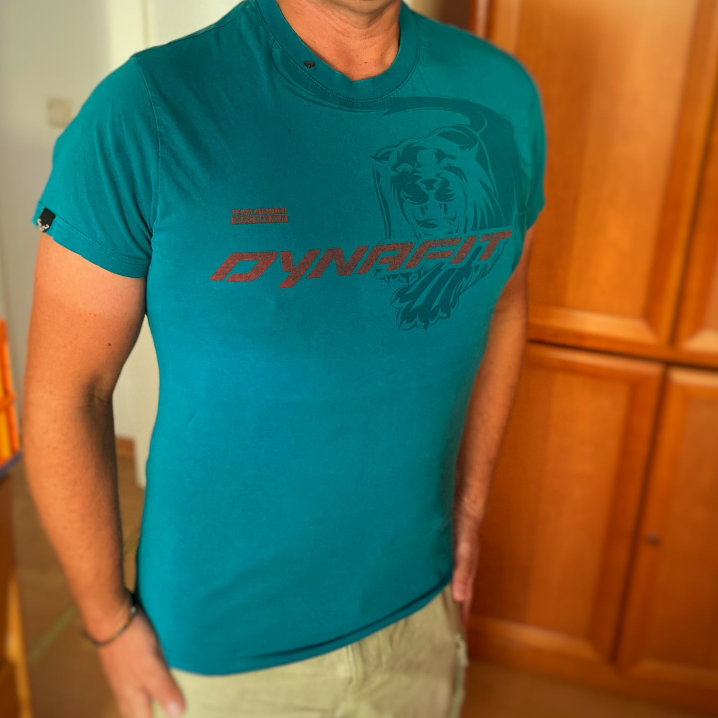 Türkises T-Shirt von Dynafit (M Herren) 100% Baumwolle