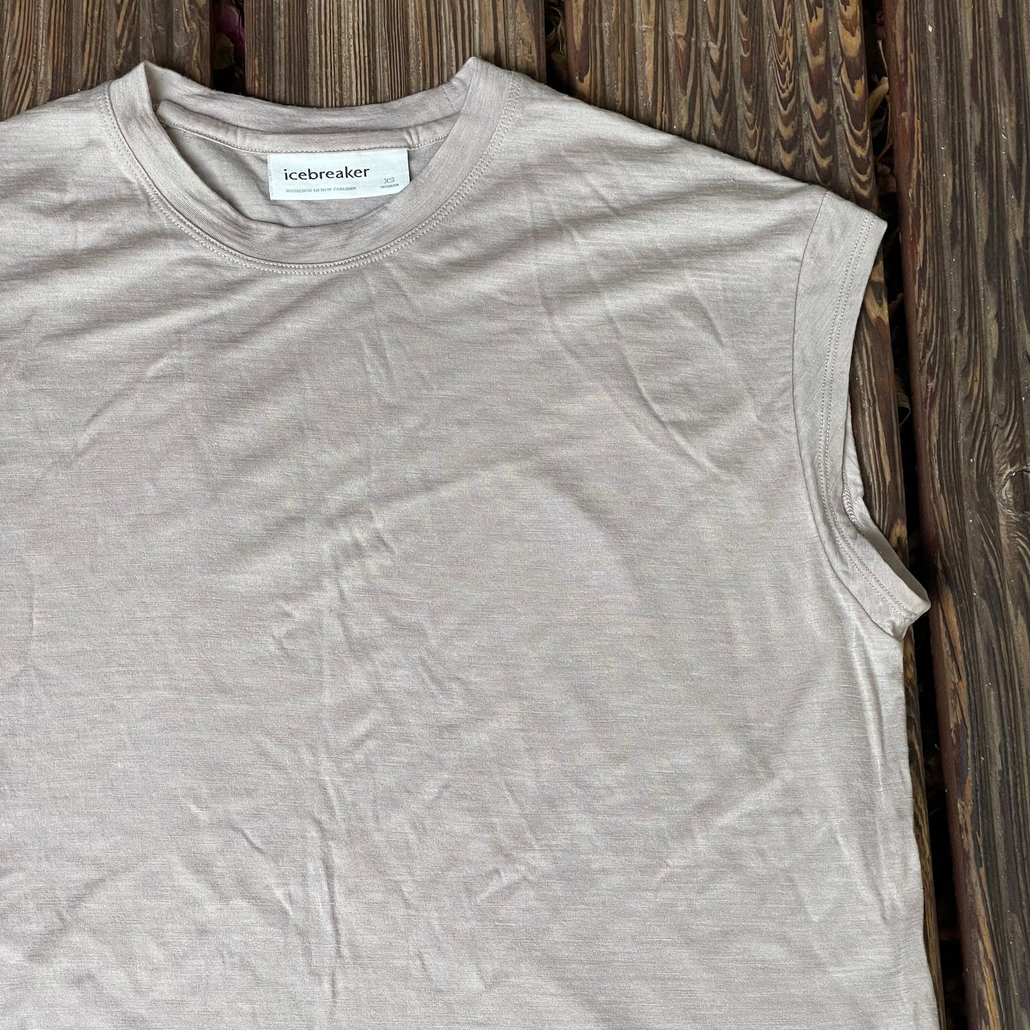 Ärmelloses Shirt Damen XS / S von Icebreaker Merino beige