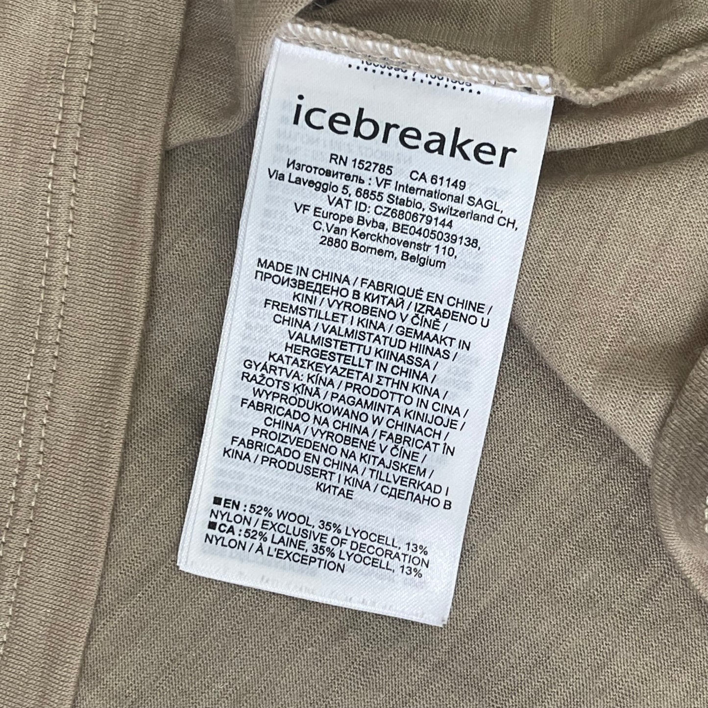 Ärmelloses Shirt Damen XS / S von Icebreaker Merino beige