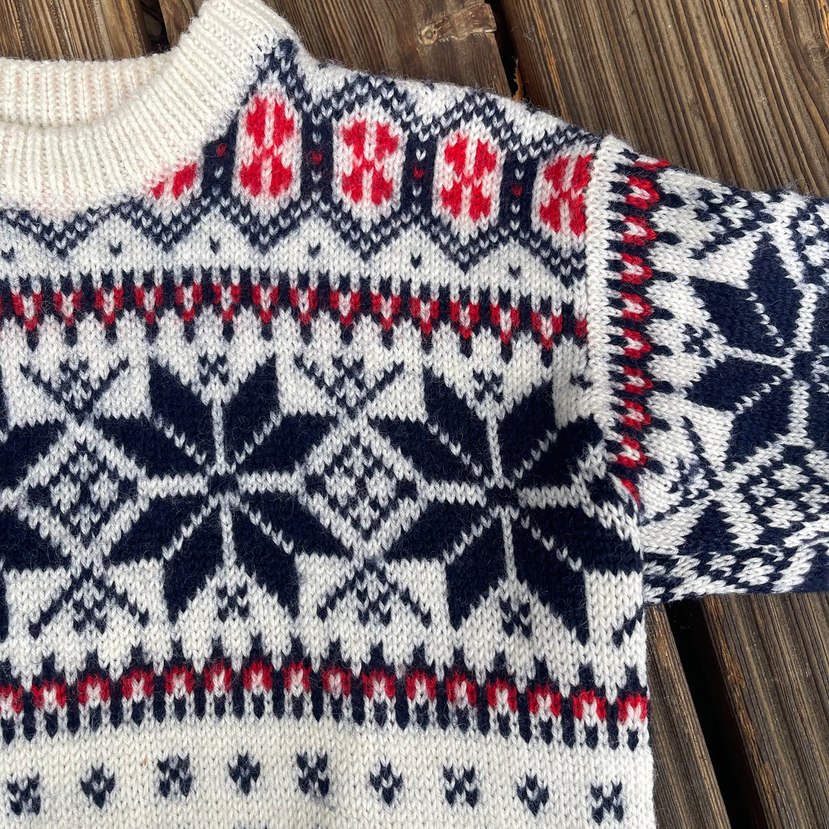 Strickpullover Dale of Norway S/M Damen/XS Herren weiß-dunkelblau-rot