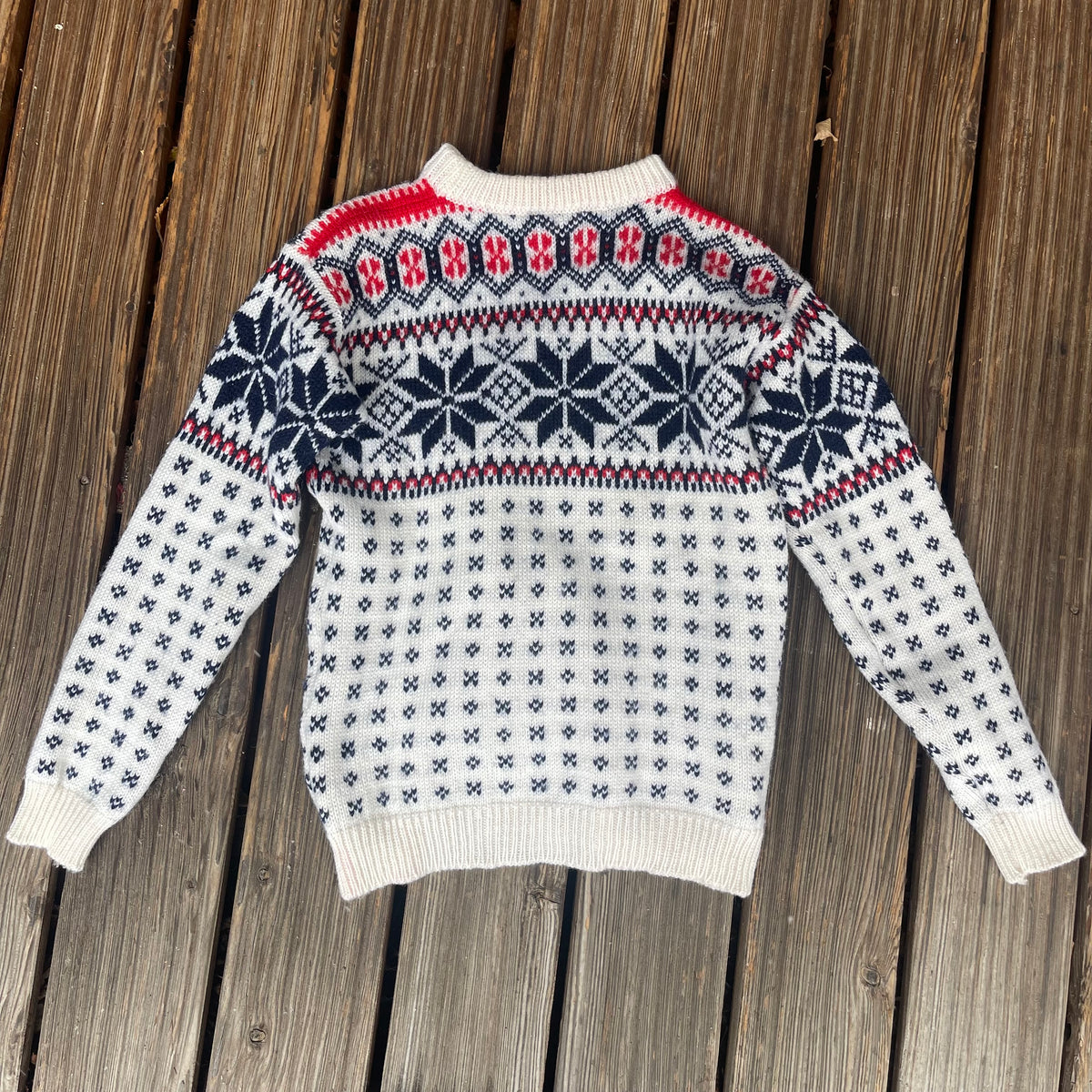 Strickpullover Dale of Norway S/M Damen/XS Herren weiß-dunkelblau-rot
