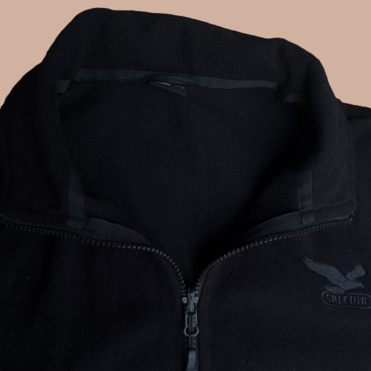 Fleece- Jacke von Salewa M (Herren) Zipper Sweatshirt schwarz