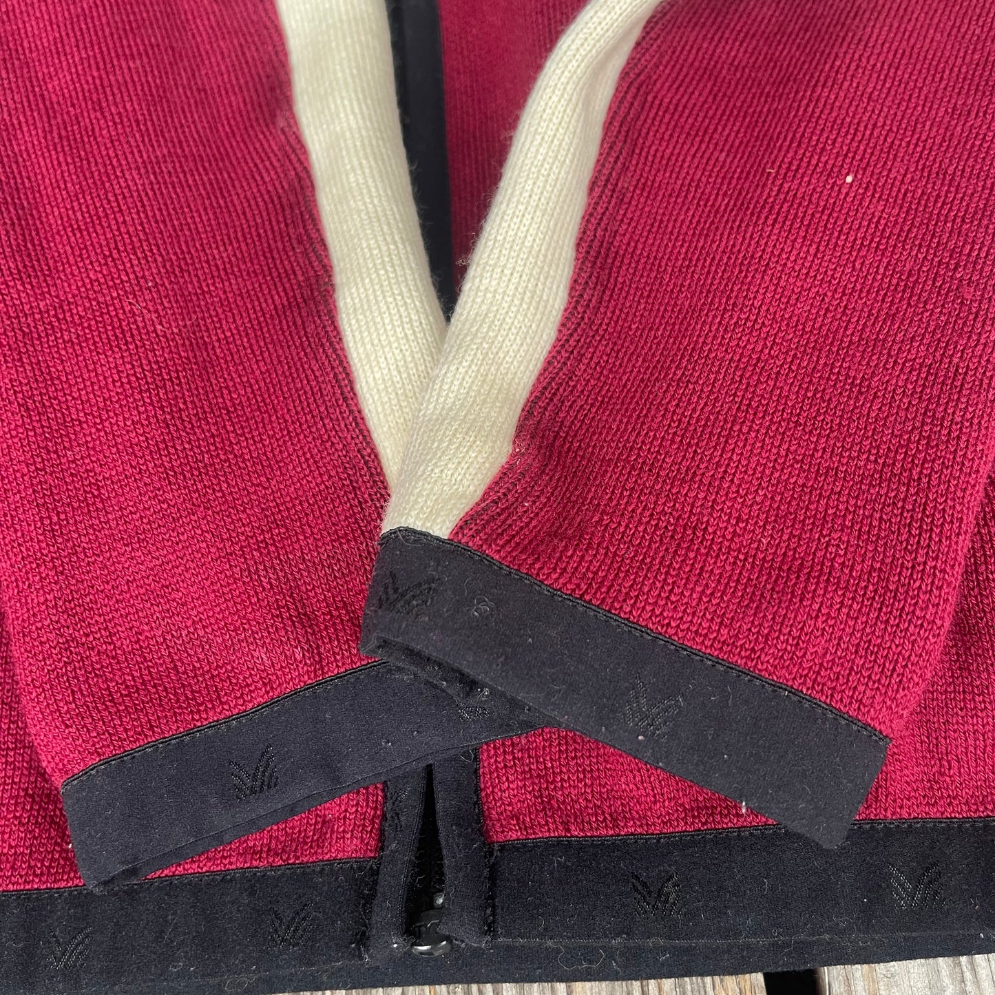 Strick- Jacke von Dale of Norway S Damen rot-weiß