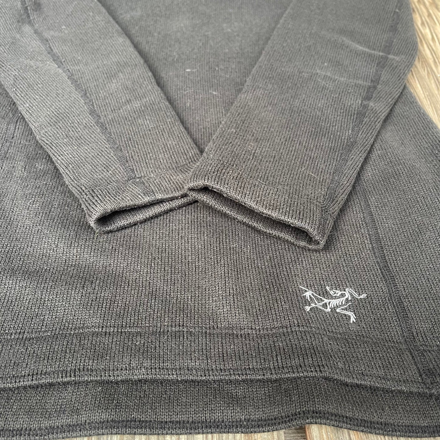Langer funktioneller Rollkragen- Pullover von Arcteryx S (Damen) grau Strickoptik