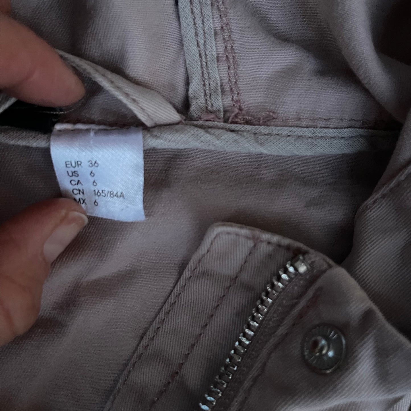 Übergangsjacke Damen S Baumwolle altrosa