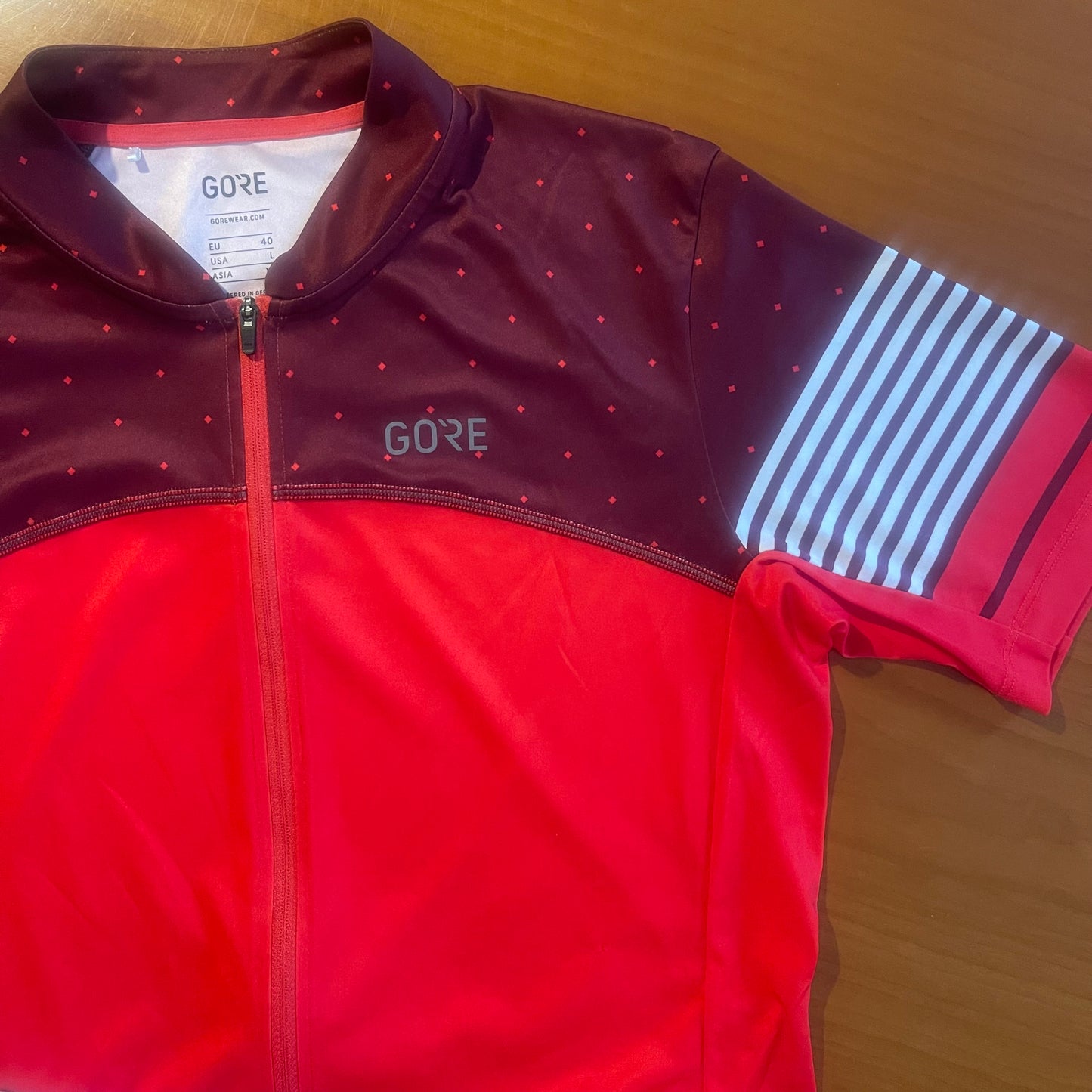 Zipper Radtrikot Gore Bike (L Damen) Kurzarm- Radjacke rot