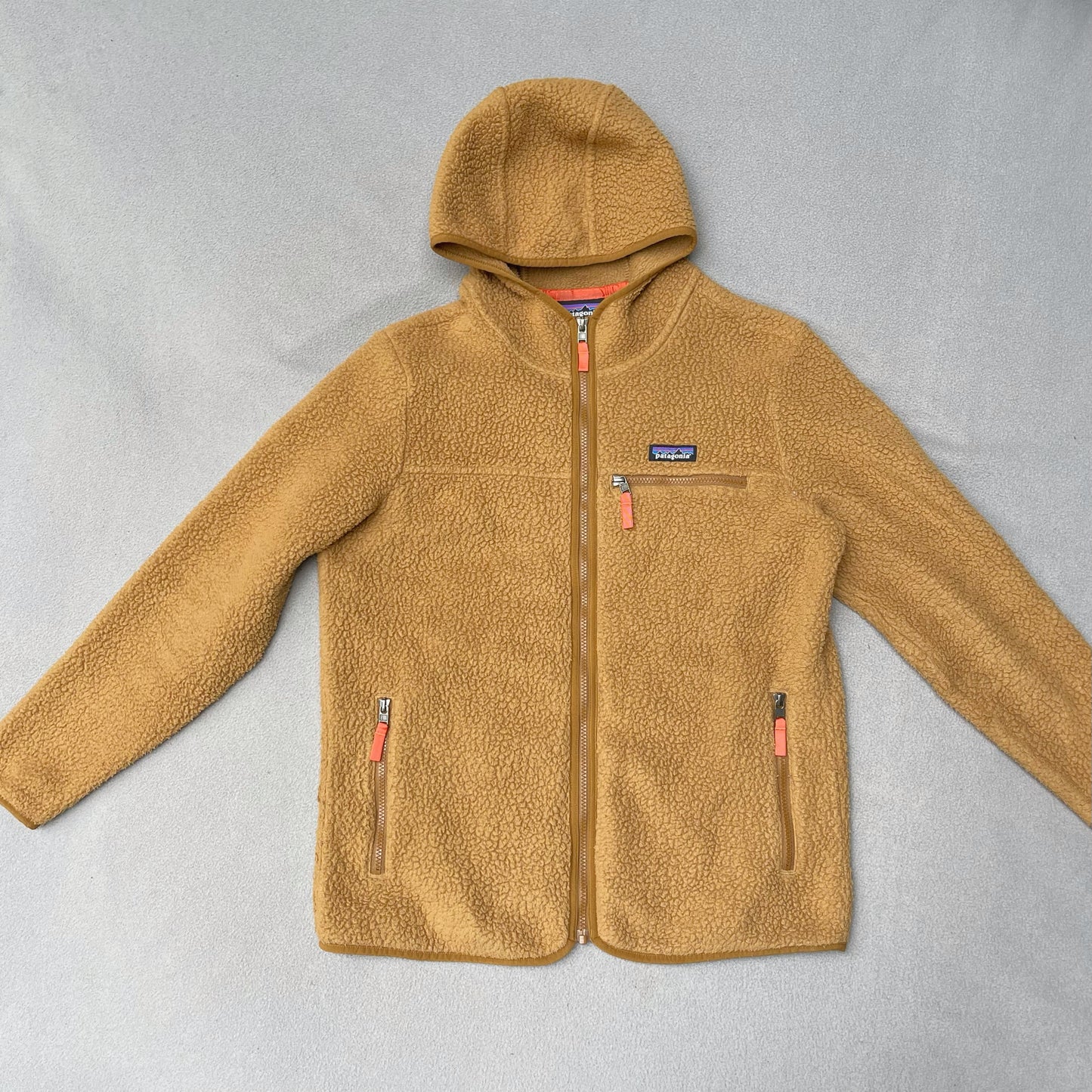 Teddy Jacke Patagonia (S Damen ) Retro Pile Kapuze ocker braun