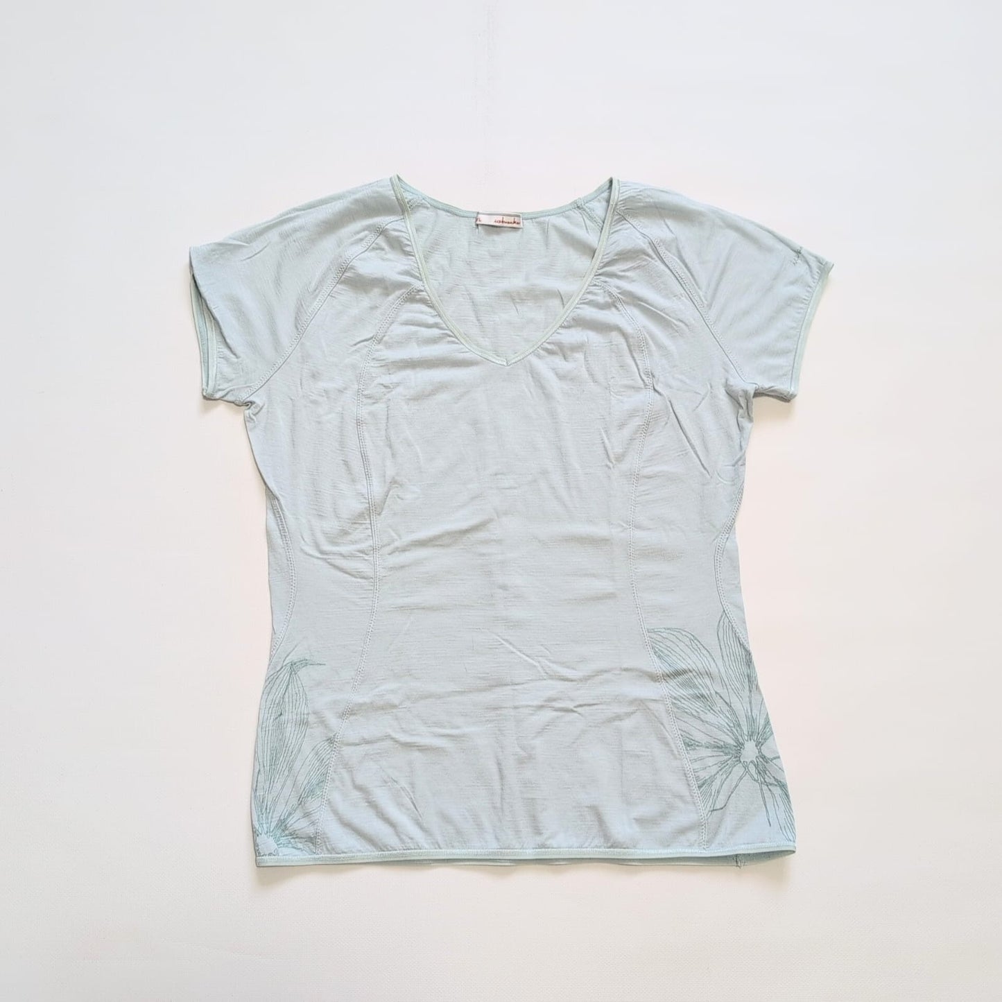 T-Shirt von Icebreaker Merino (L Damen) türkis print