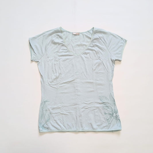 T-Shirt von Icebreaker Merino (L Damen) türkis print
