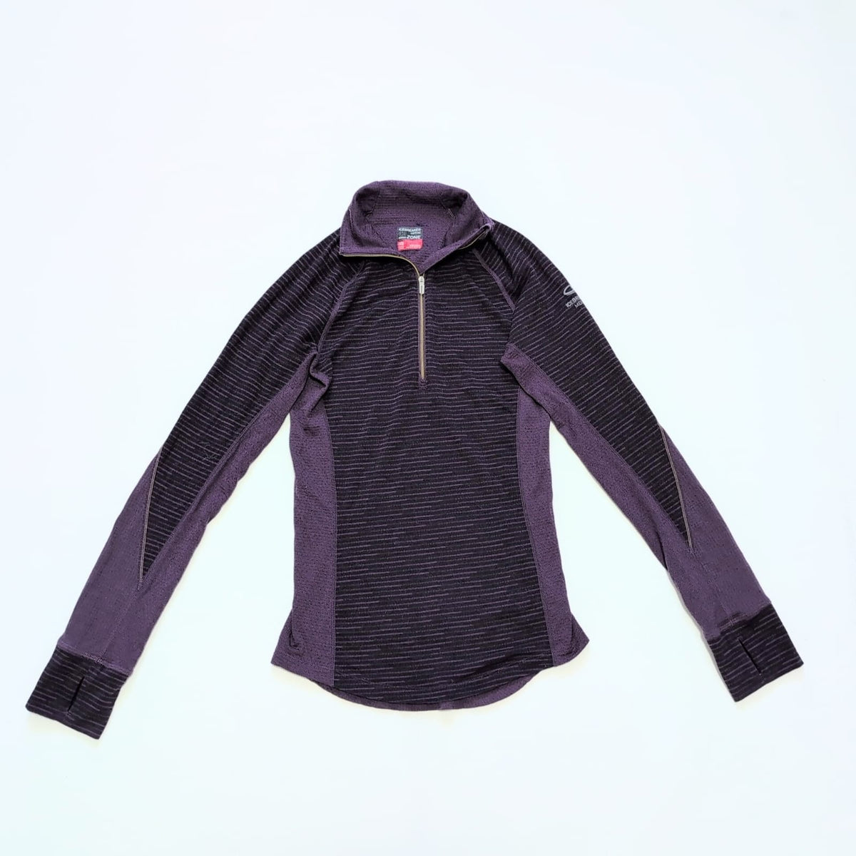 Longsleeve Icebreaker (XS Damen) Merino Neck Zip lila